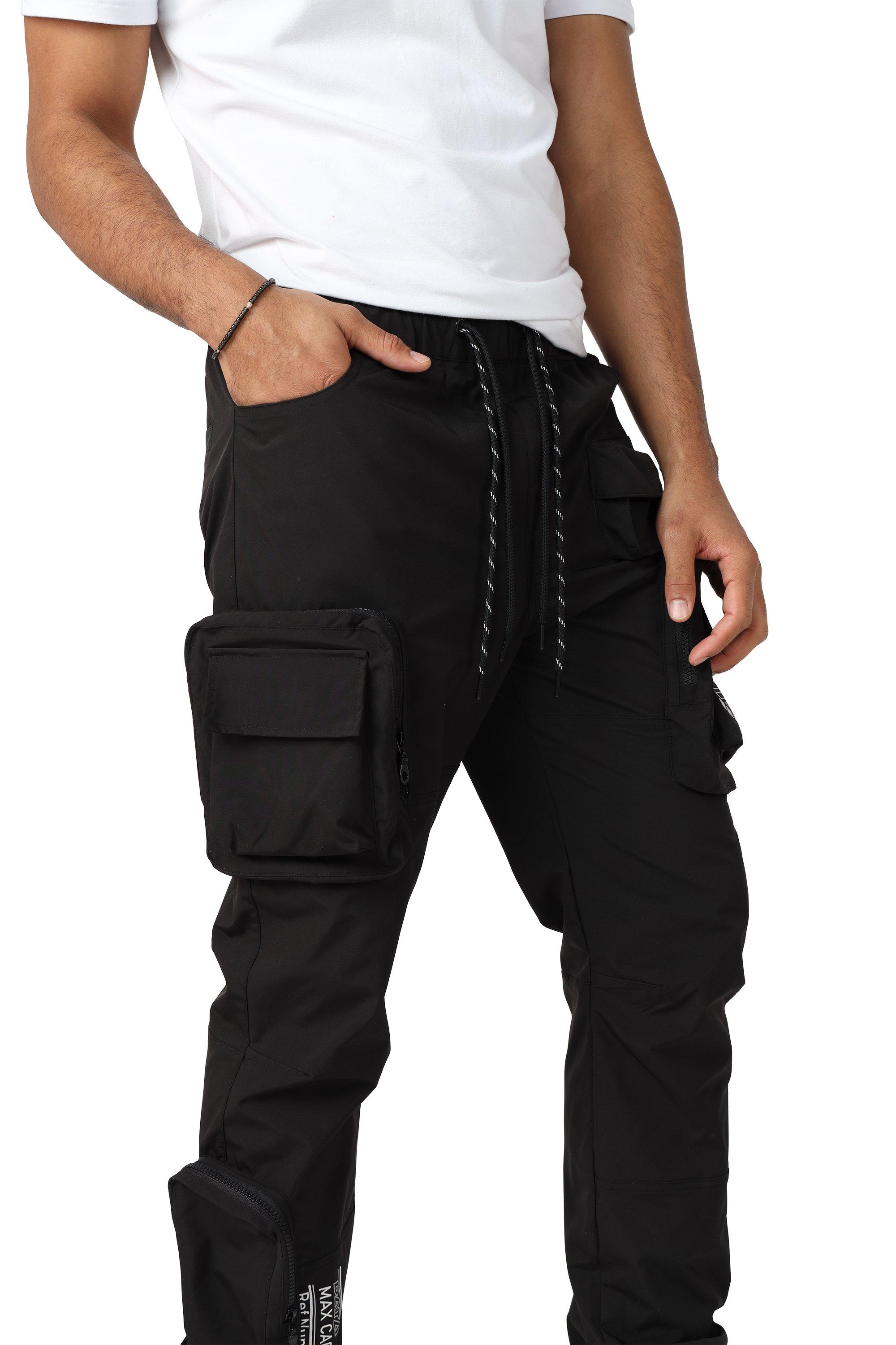 Grindhouse Men's Utility Nylon Cargo Pants - Black - BLACK Thumbnail View 5