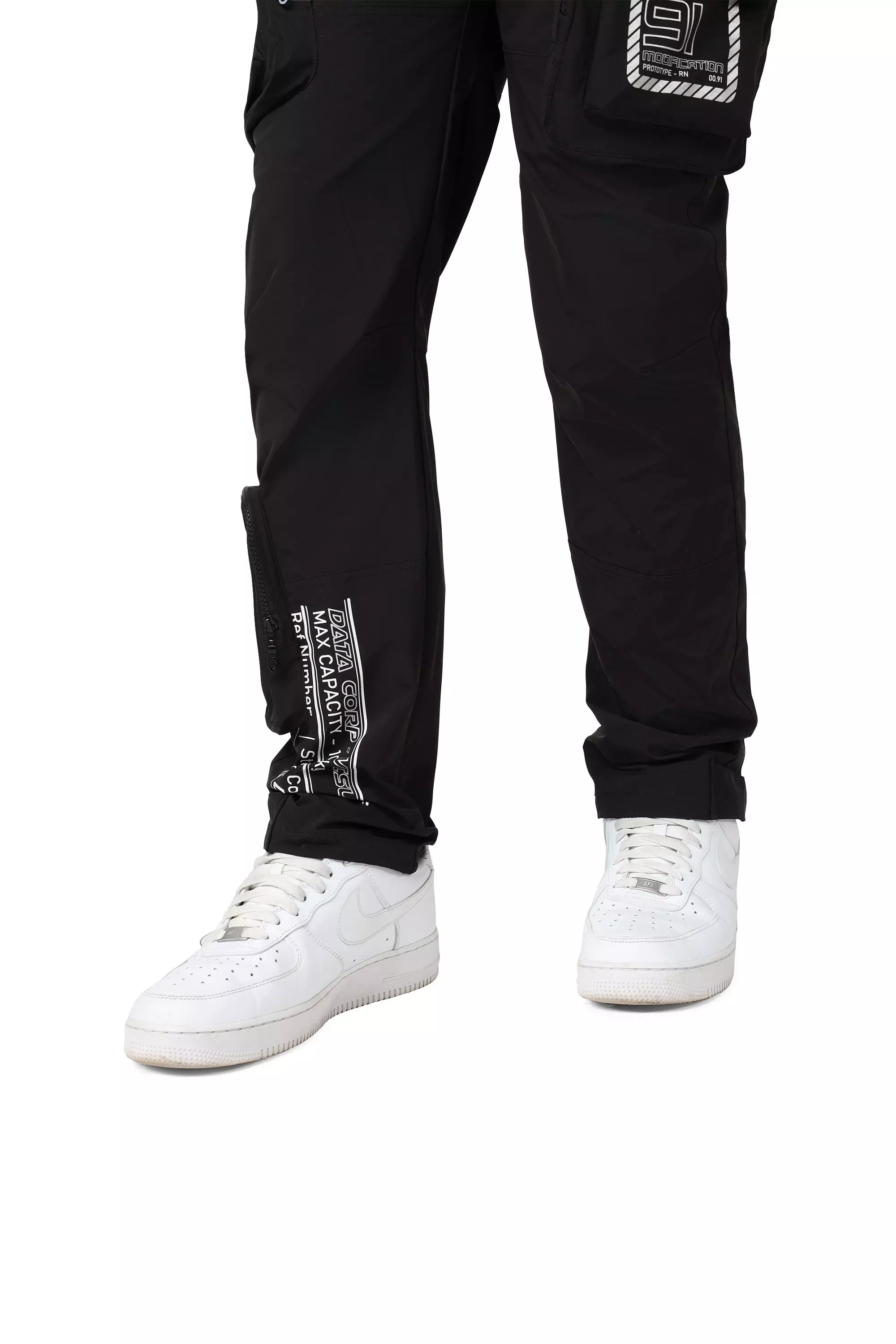 Grindhouse Men's Utility Nylon Cargo Pants - Black - BLACK