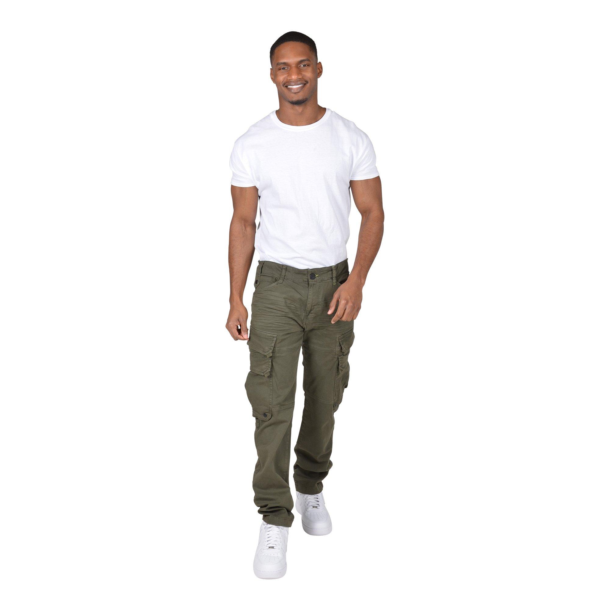 Grindhouse Men's Olive Twill Cargo Pocket Pants - OLIVE