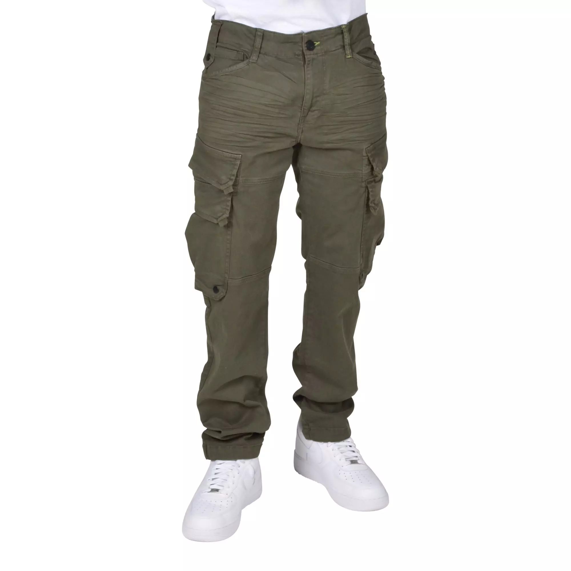 Grindhouse Men's Olive Twill Cargo Pocket Pants - OLIVE