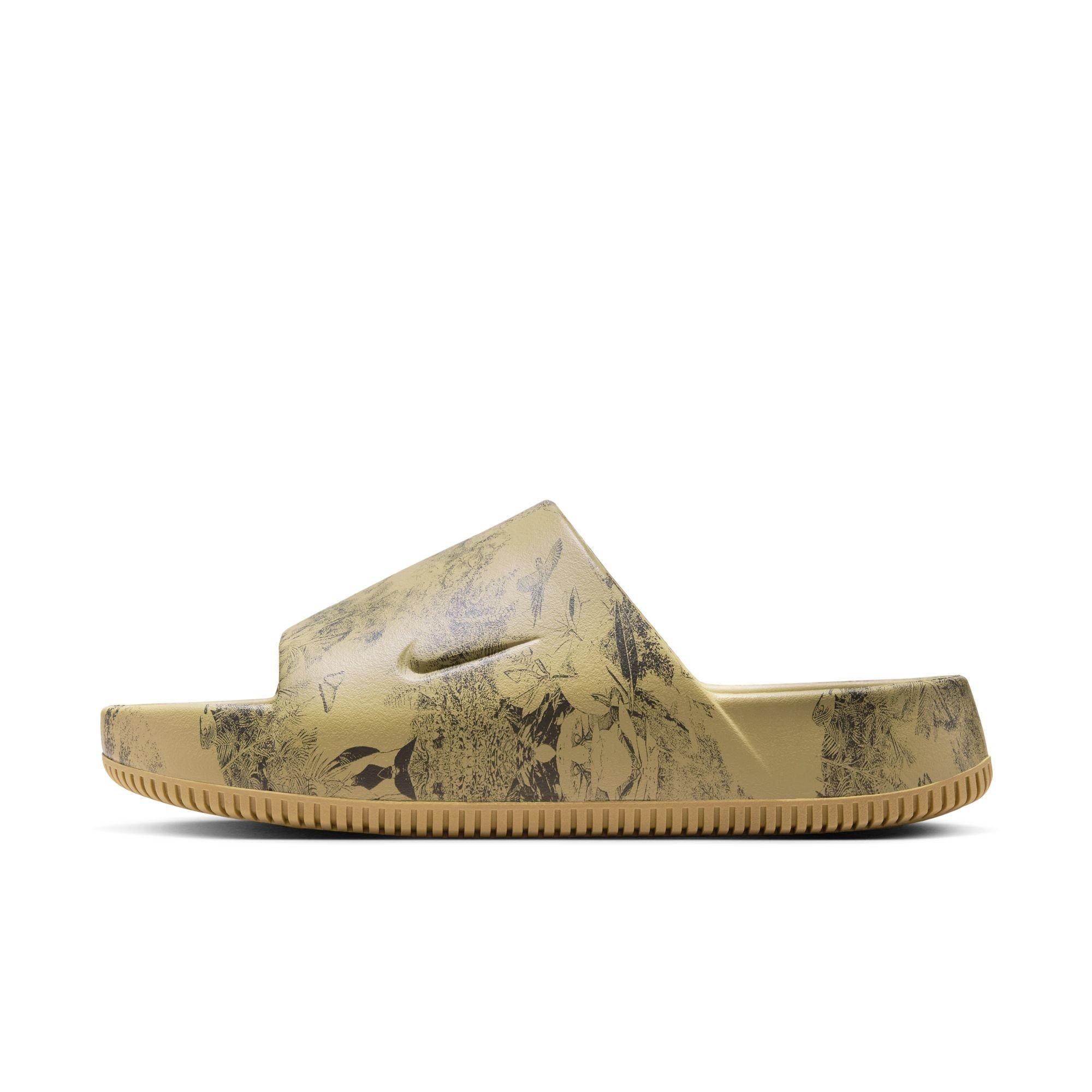 Nike Calm Printed "Parachute Beige/Anthracite" Men's Slide - BEIGE Thumbnail View 3