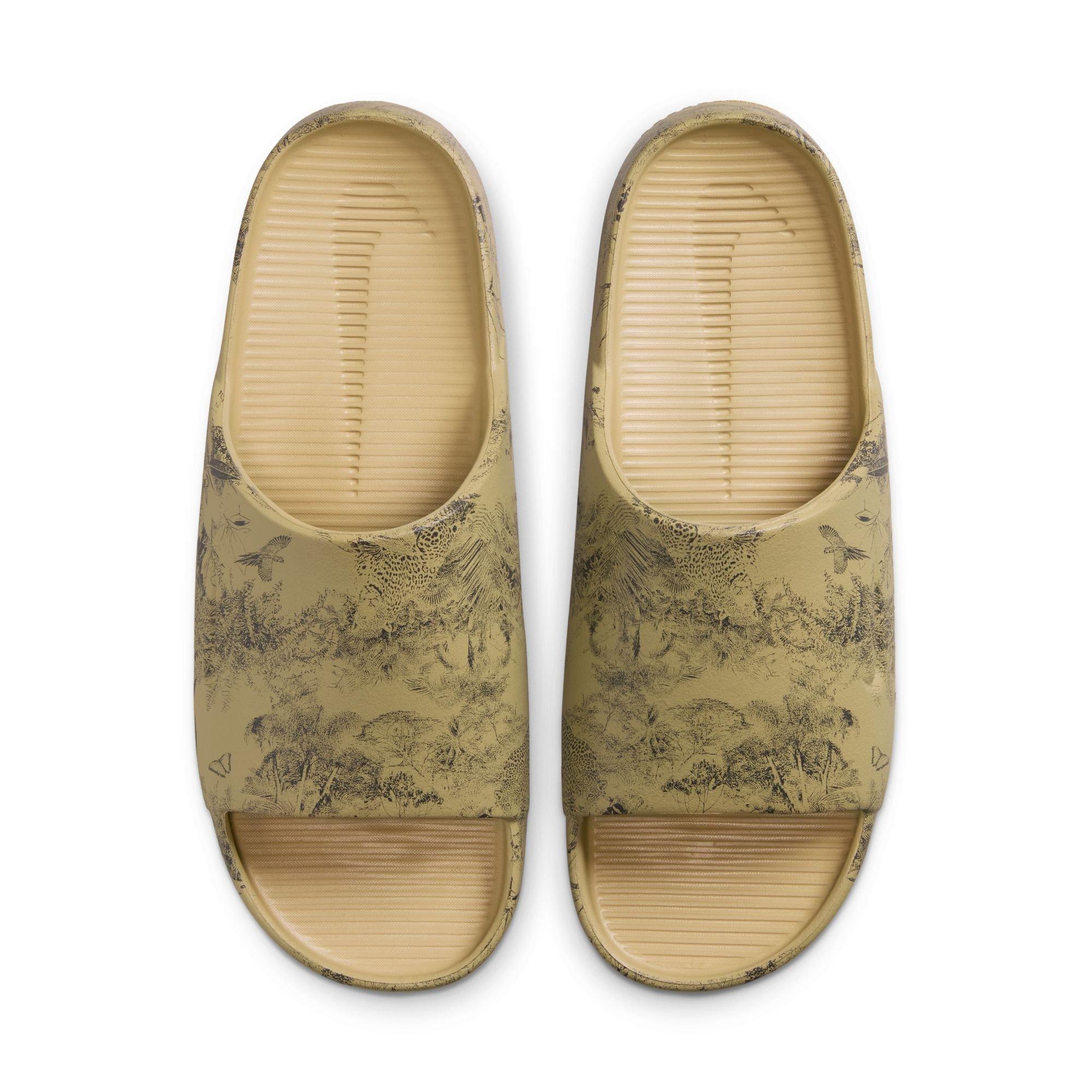 Nike Calm Printed "Parachute Beige/Anthracite" Men's Slide - BEIGE Thumbnail View 5