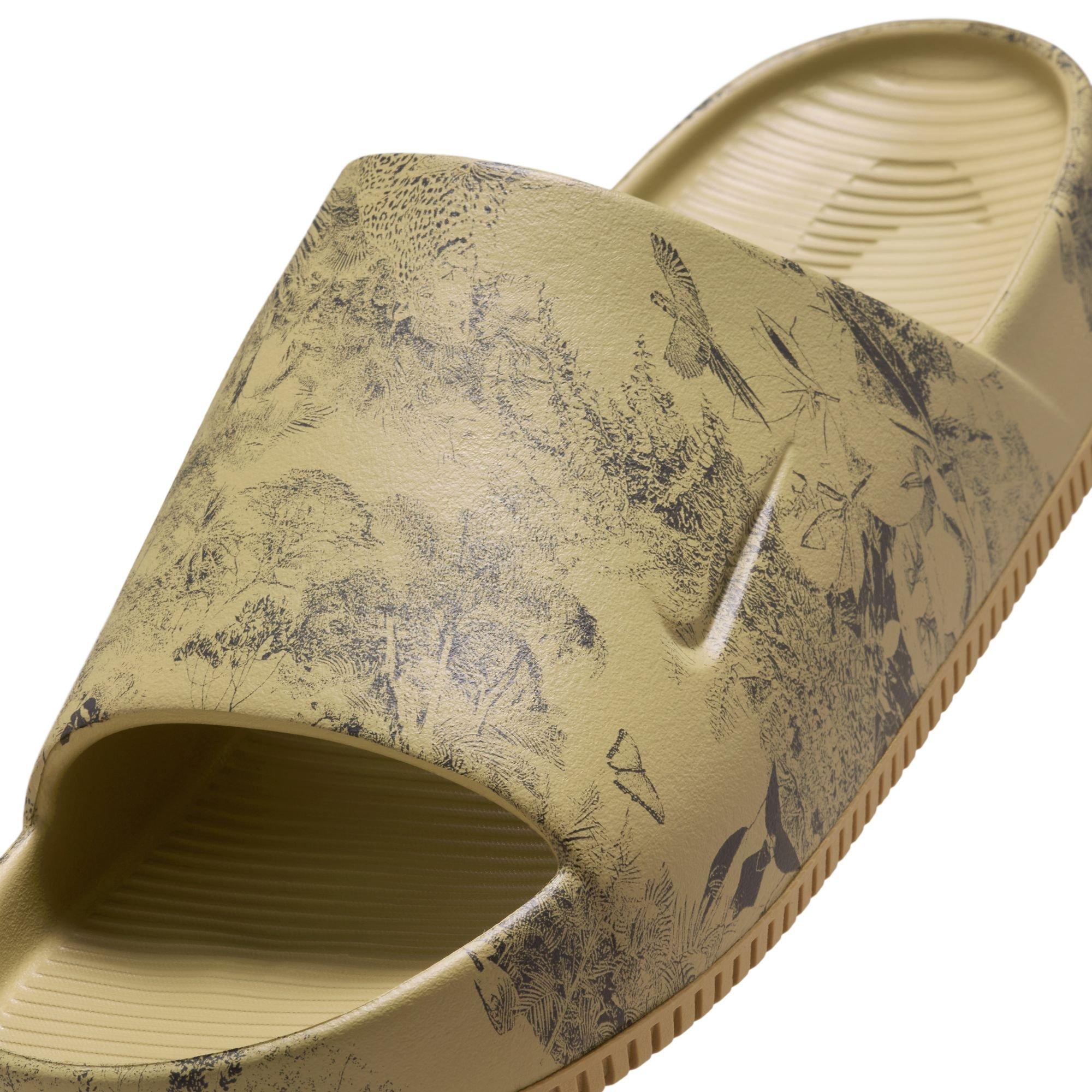 Nike Calm Printed "Parachute Beige/Anthracite" Men's Slide - BEIGE Thumbnail View 9