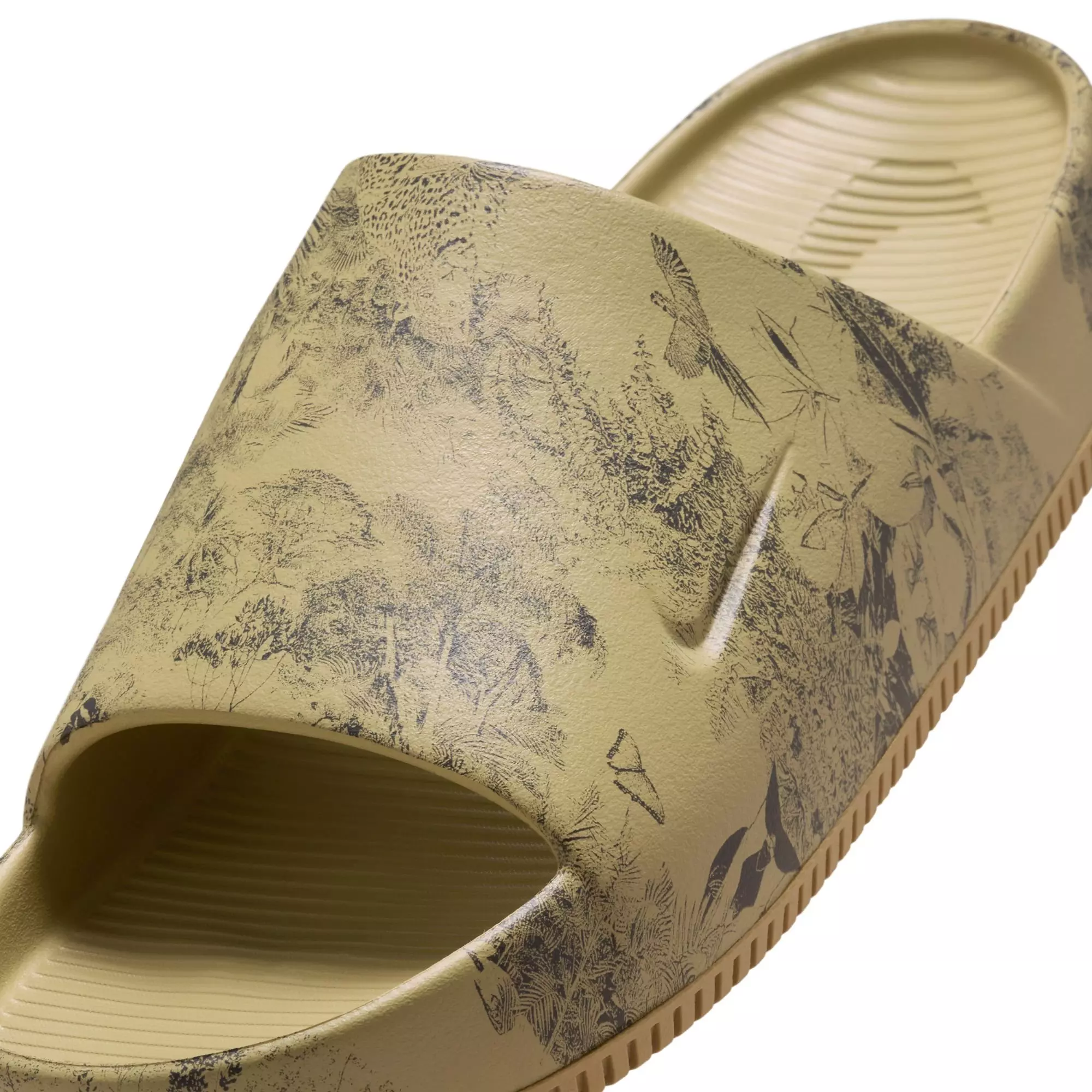 Nike Calm Printed "Parachute Beige/Anthracite" Men's Slide - BEIGE