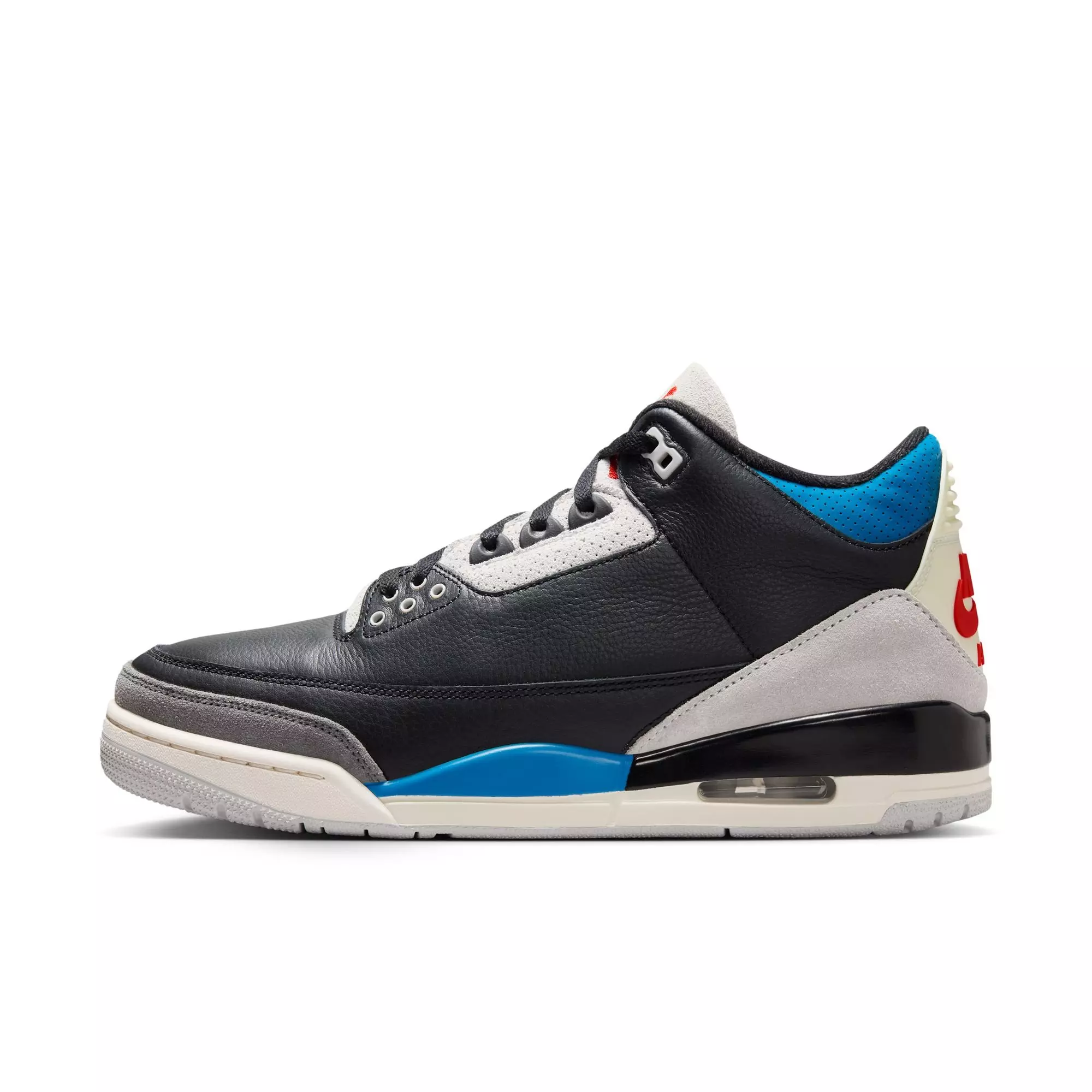 Jordan 3 Retro "Rare Air" Men's Shoe - BLACK/CHILE RED/NEUTRAL GREY