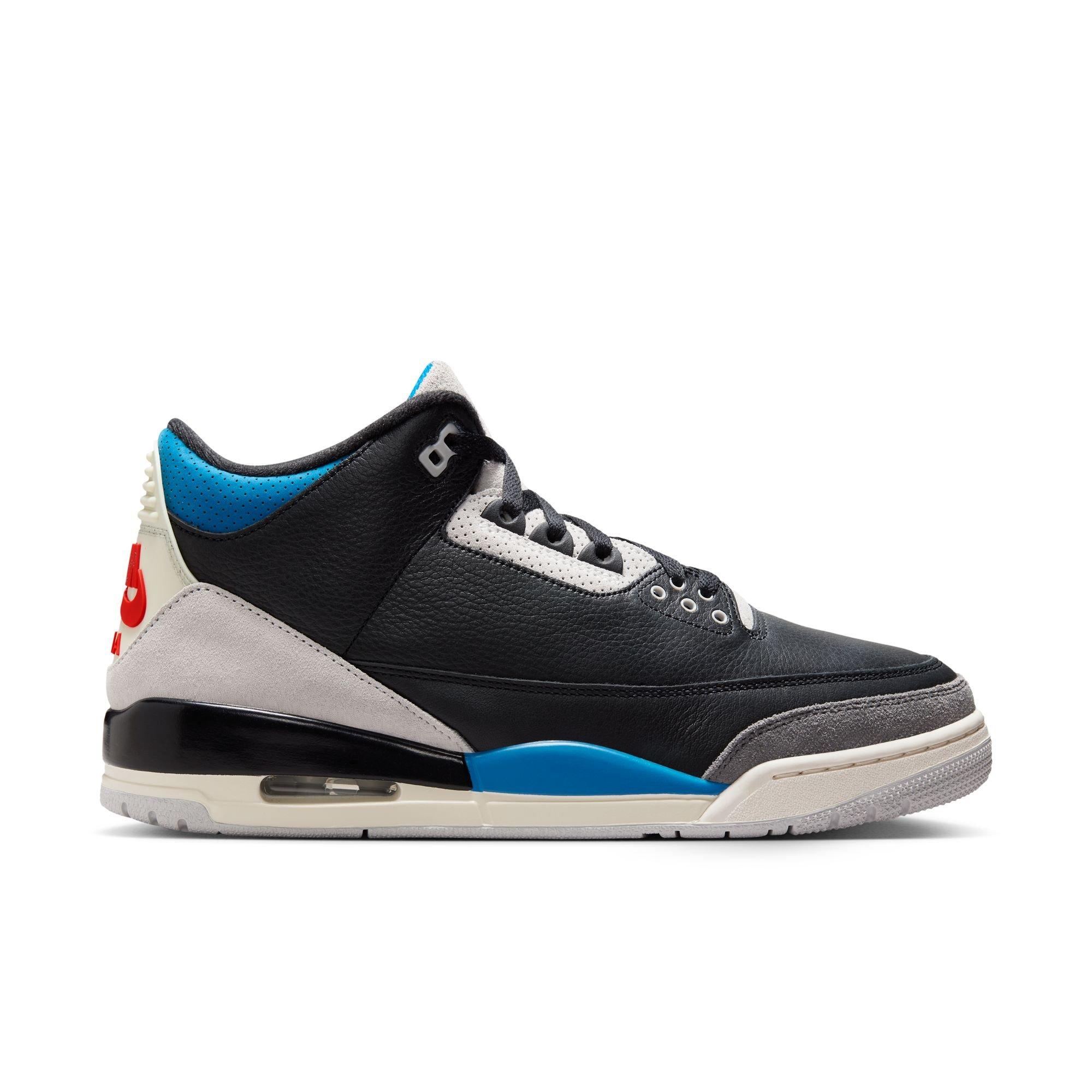 Jordan 3 Retro "Rare Air" Men's Shoe - BLACK/CHILE RED/NEUTRAL GREY Thumbnail View 1