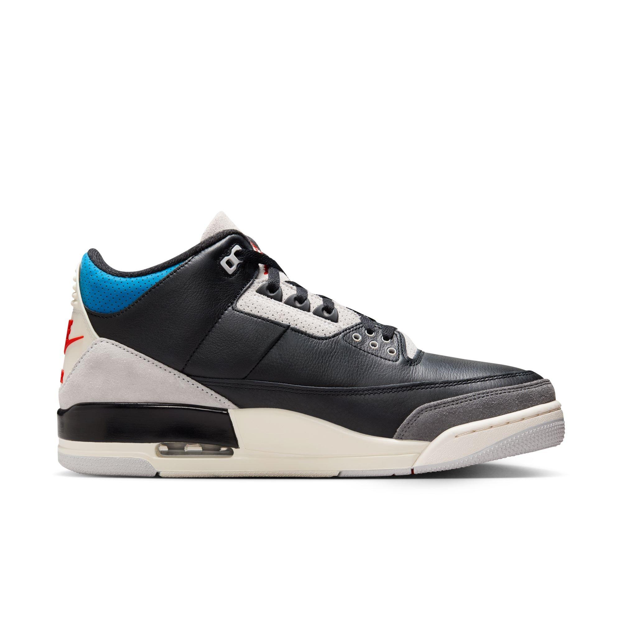 Jordan 3 Retro "Rare Air" Men's Shoe - BLACK/CHILE RED/NEUTRAL GREY Thumbnail View 2