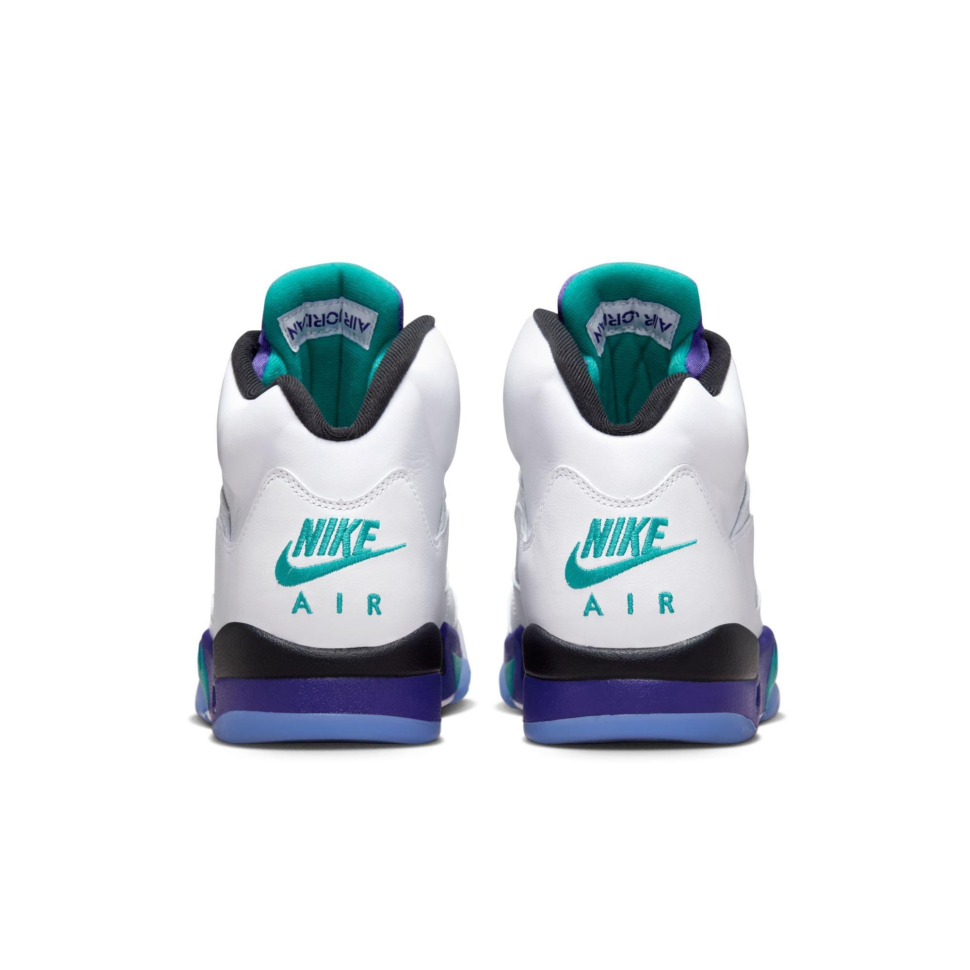 Jordan 5 Retro "Grape" Men's Shoe - WHITE/NEW EMERALD/GRAPE ICE Thumbnail View 10