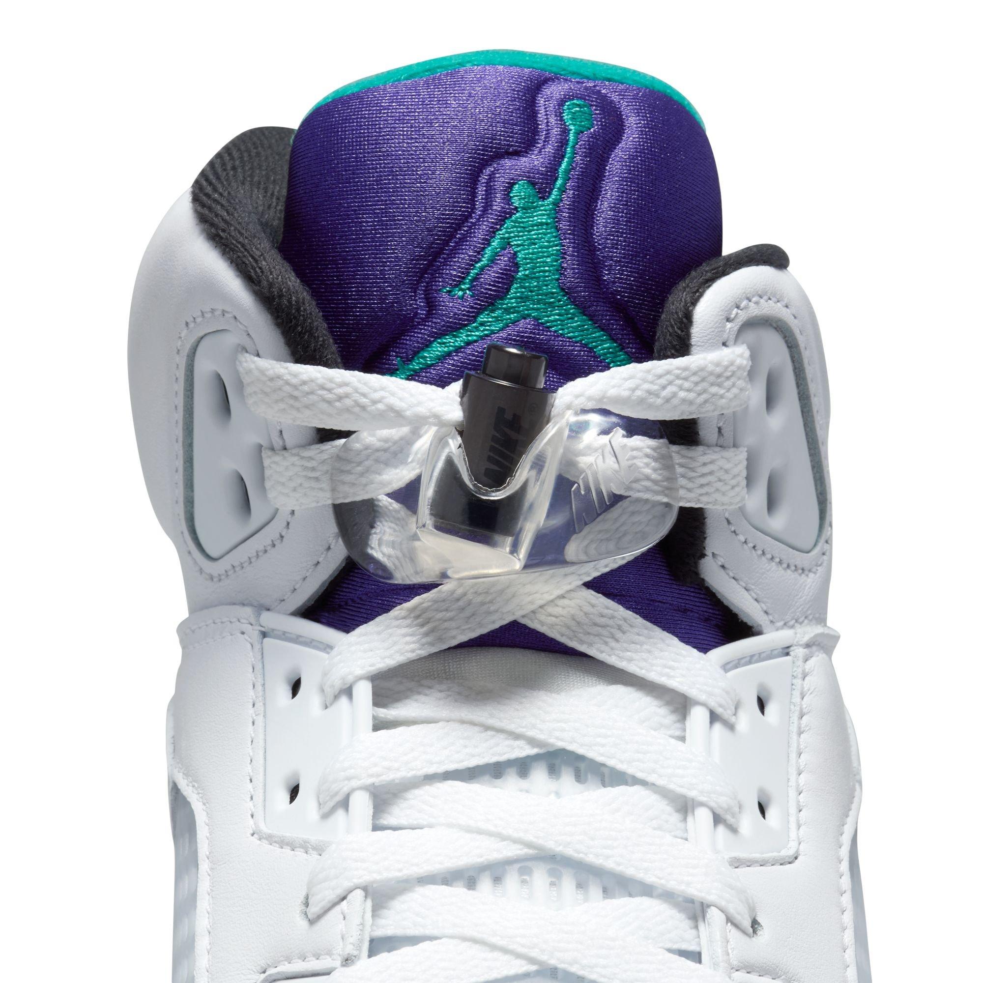 Jordan 5 Retro "Grape" Men's Shoe - WHITE/NEW EMERALD/GRAPE ICE Thumbnail View 7