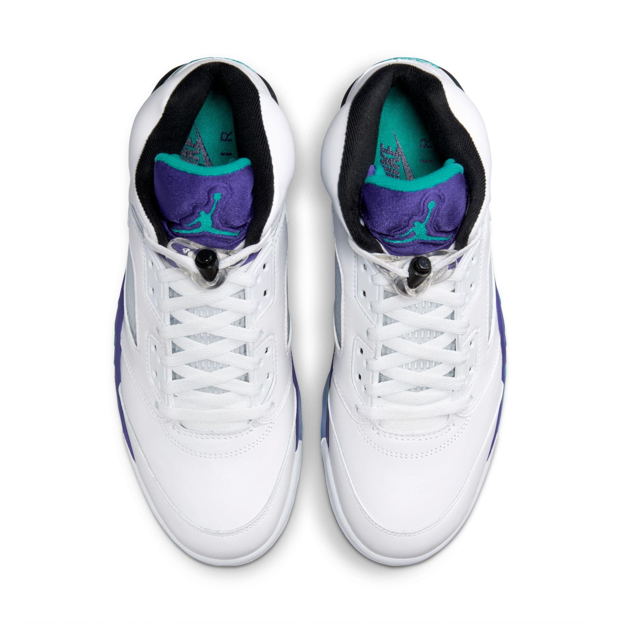 Jordan 5 Retro "Grape" Men's Shoe - WHITE/NEW EMERALD/GRAPE ICE Thumbnail View 11