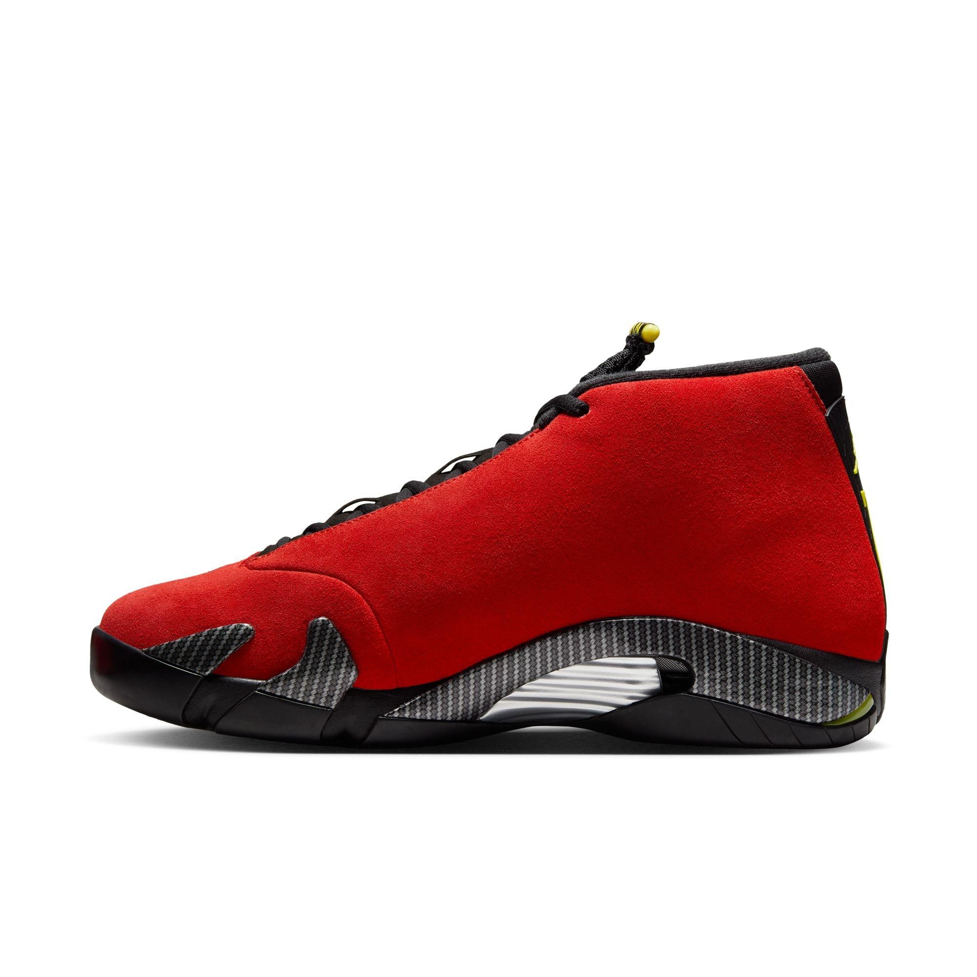 Jordan 14 Retro "Challenge Red" Men's Shoe - CHALLENGE RED/BLACK/VIBRANT YELLOW Thumbnail View 7