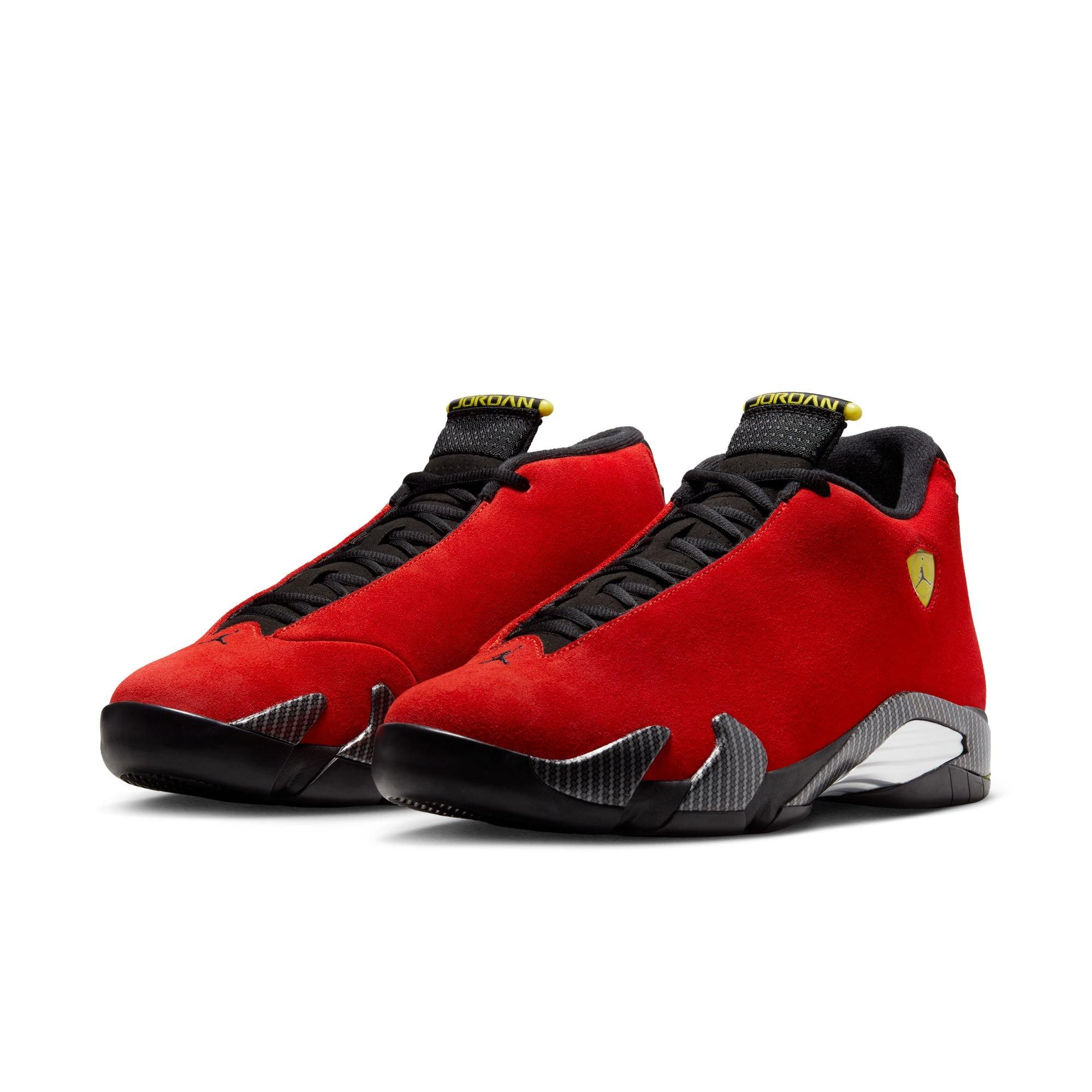 Jordan 14 Retro "Challenge Red" Men's Shoe - CHALLENGE RED/BLACK/VIBRANT YELLOW Thumbnail View 3