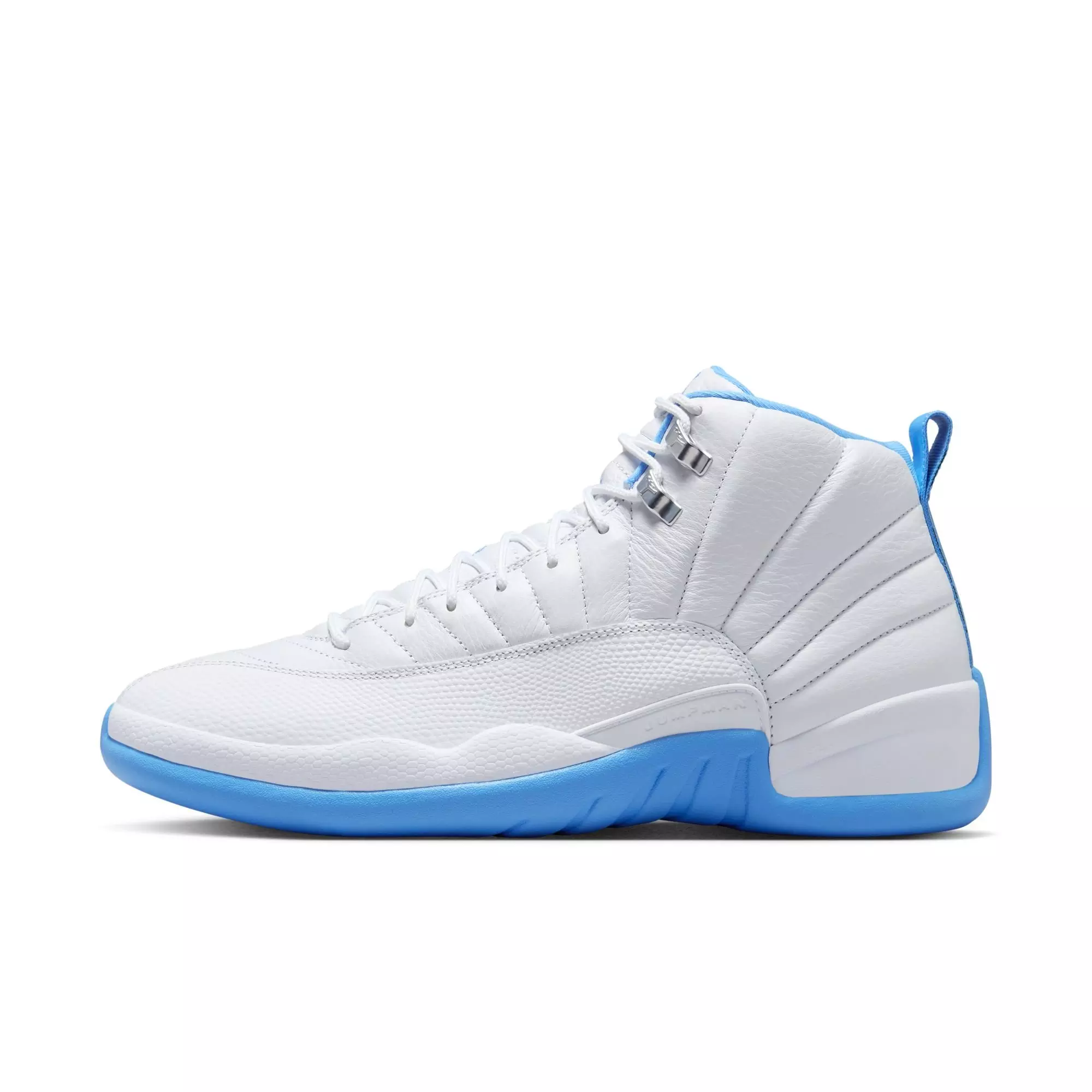 Jordan 12 Retro "White and University Blue" Men's Shoe - WHITE/UNIVERSITY BLUE/METALLIC SILVER