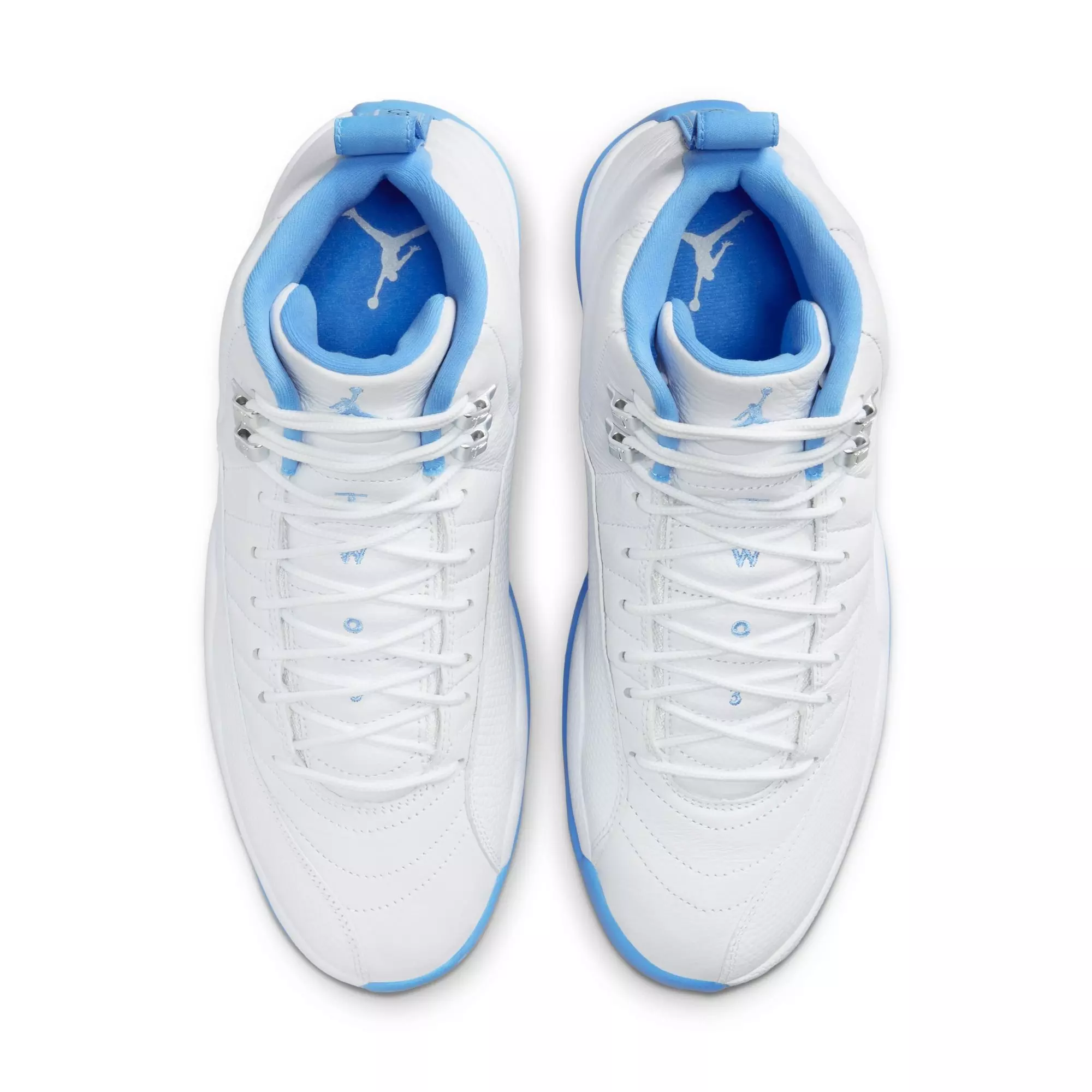 Jordan 12 Retro "White and University Blue" Men's Shoe - WHITE/UNIVERSITY BLUE/METALLIC SILVER