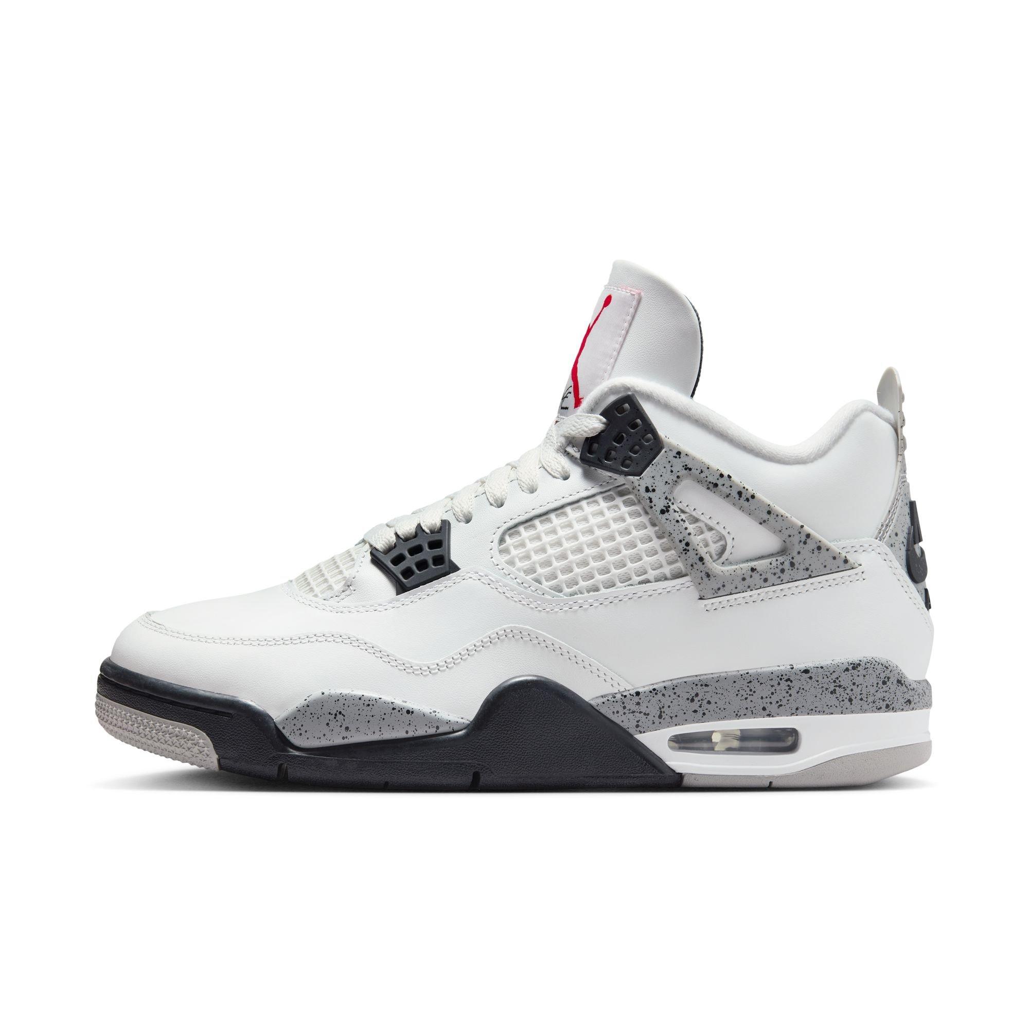 Jordan 4 Retro "White Cement"​ Men's Shoe - SUMMIT WHITE/FIRE RED/CEMENT GREY Thumbnail View 8