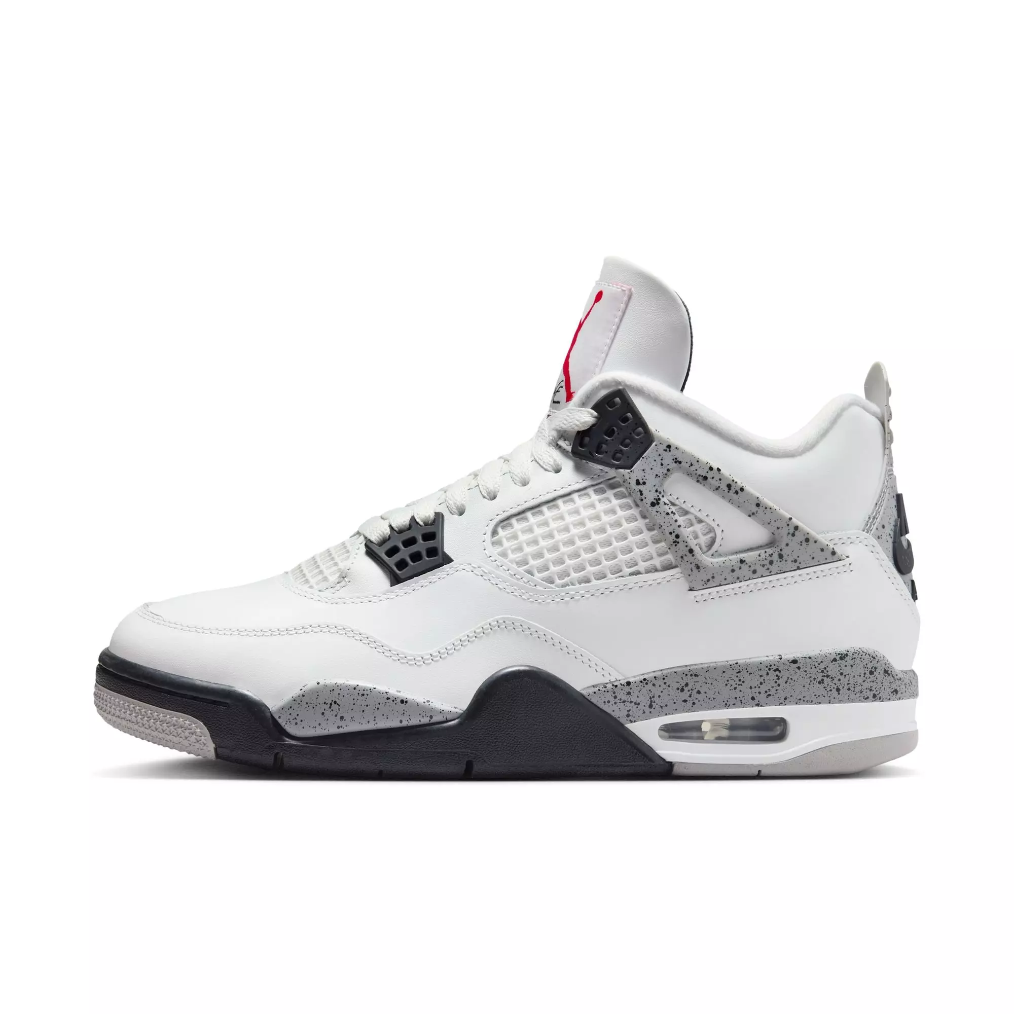 Jordan 4 Retro "White Cement"​ Men's Shoe - SUMMIT WHITE/FIRE RED/CEMENT GREY