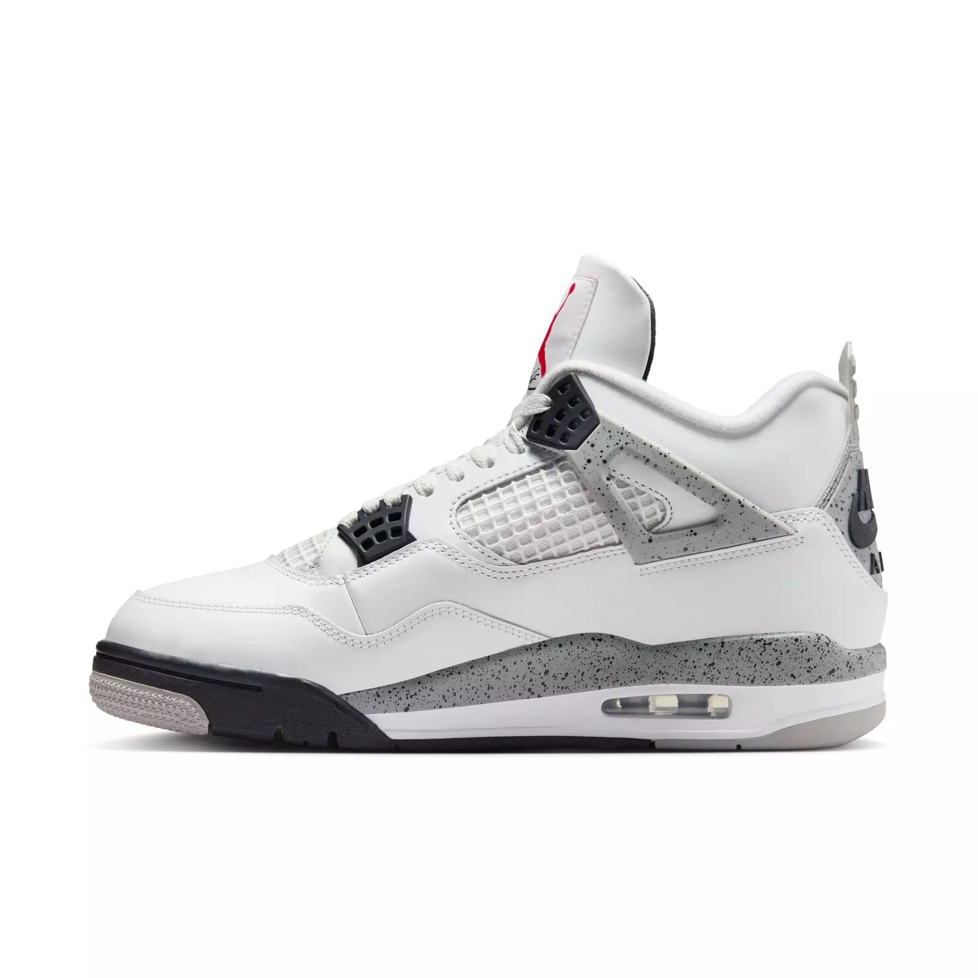 Jordan 4 Retro "White Cement"​ Men's Shoe - SUMMIT WHITE/FIRE RED/CEMENT GREY