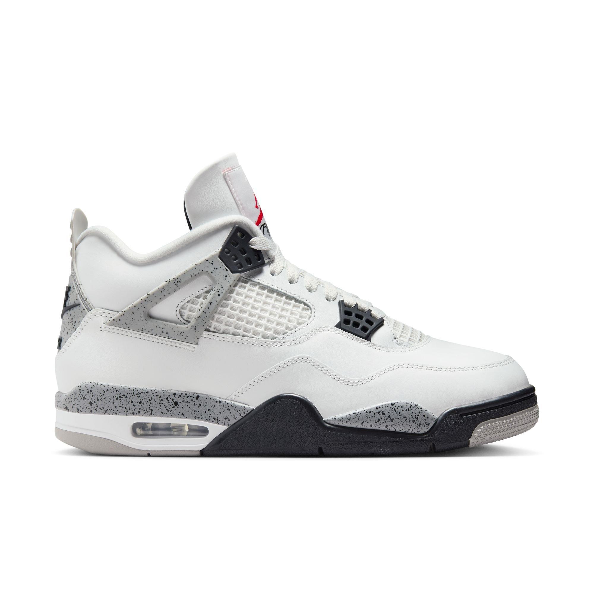 Jordan 4 Retro "White Cement"​ Men's Shoe - SUMMIT WHITE/FIRE RED/CEMENT GREY Thumbnail View 1
