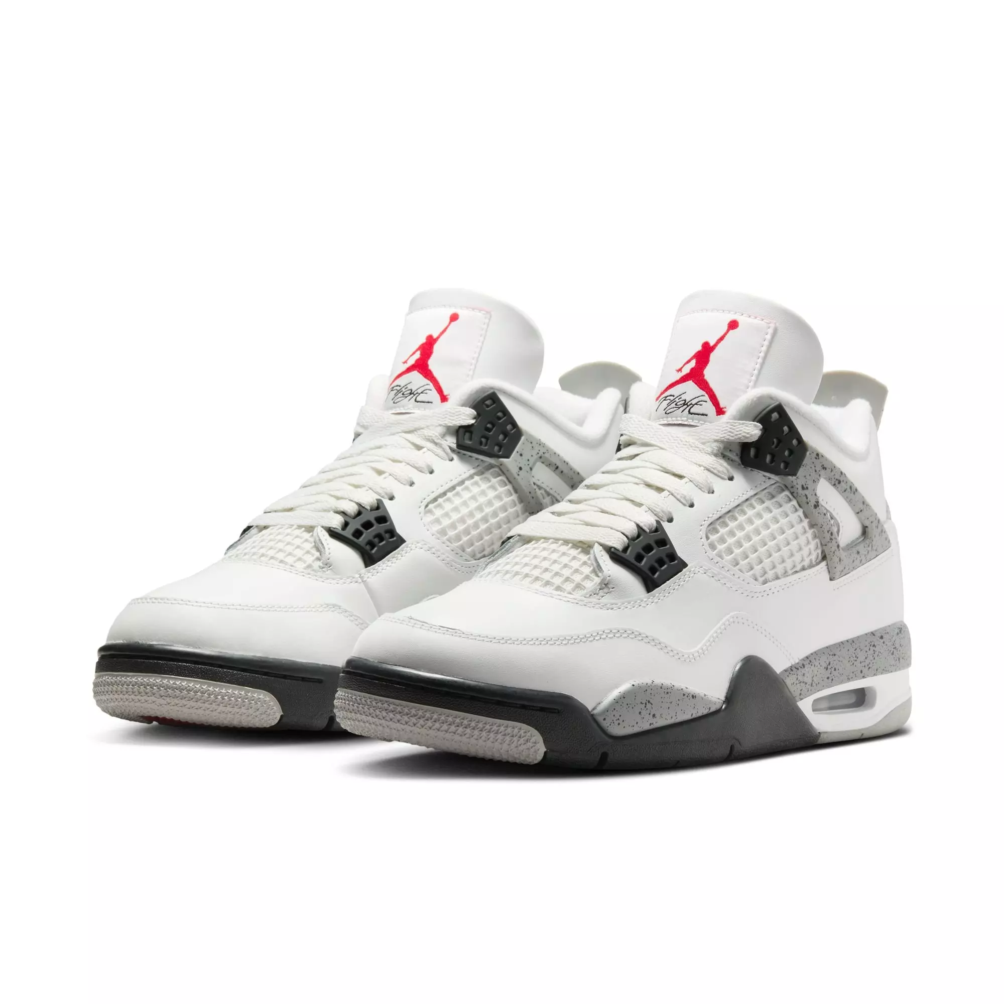 Jordan 4 Retro "White Cement"​ Men's Shoe - SUMMIT WHITE/FIRE RED/CEMENT GREY