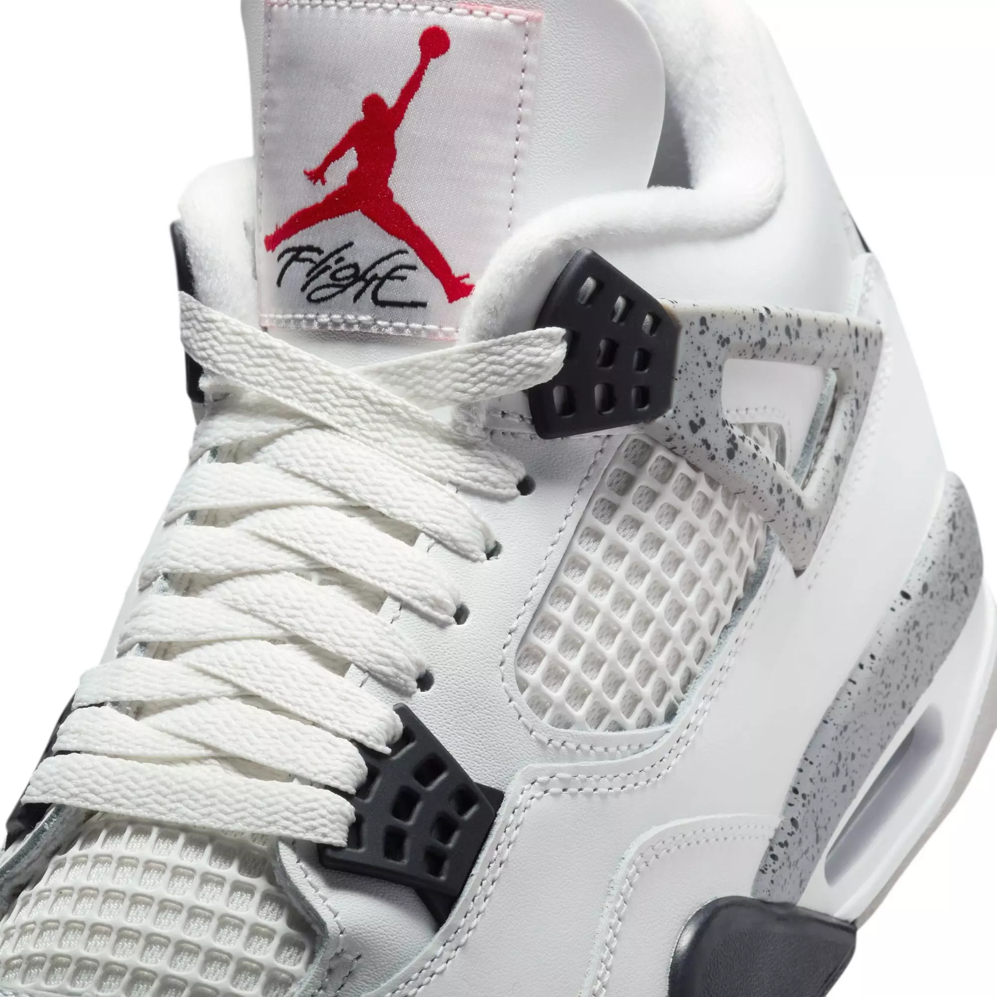 Jordan 4 Retro "White Cement"​ Men's Shoe - SUMMIT WHITE/FIRE RED/CEMENT GREY