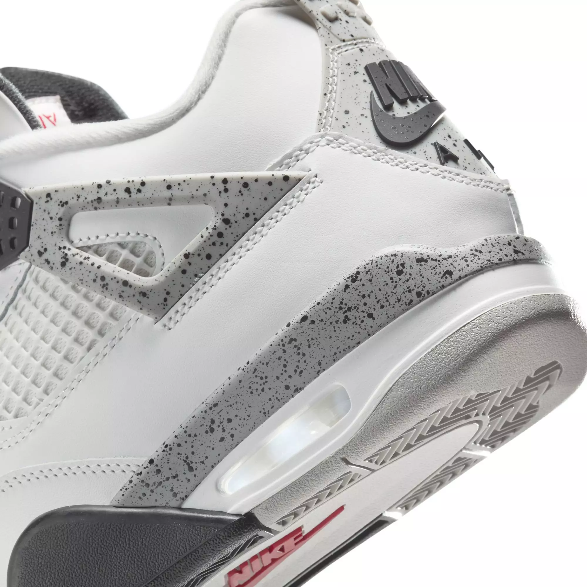 Jordan 4 Retro "White Cement"​ Men's Shoe - SUMMIT WHITE/FIRE RED/CEMENT GREY