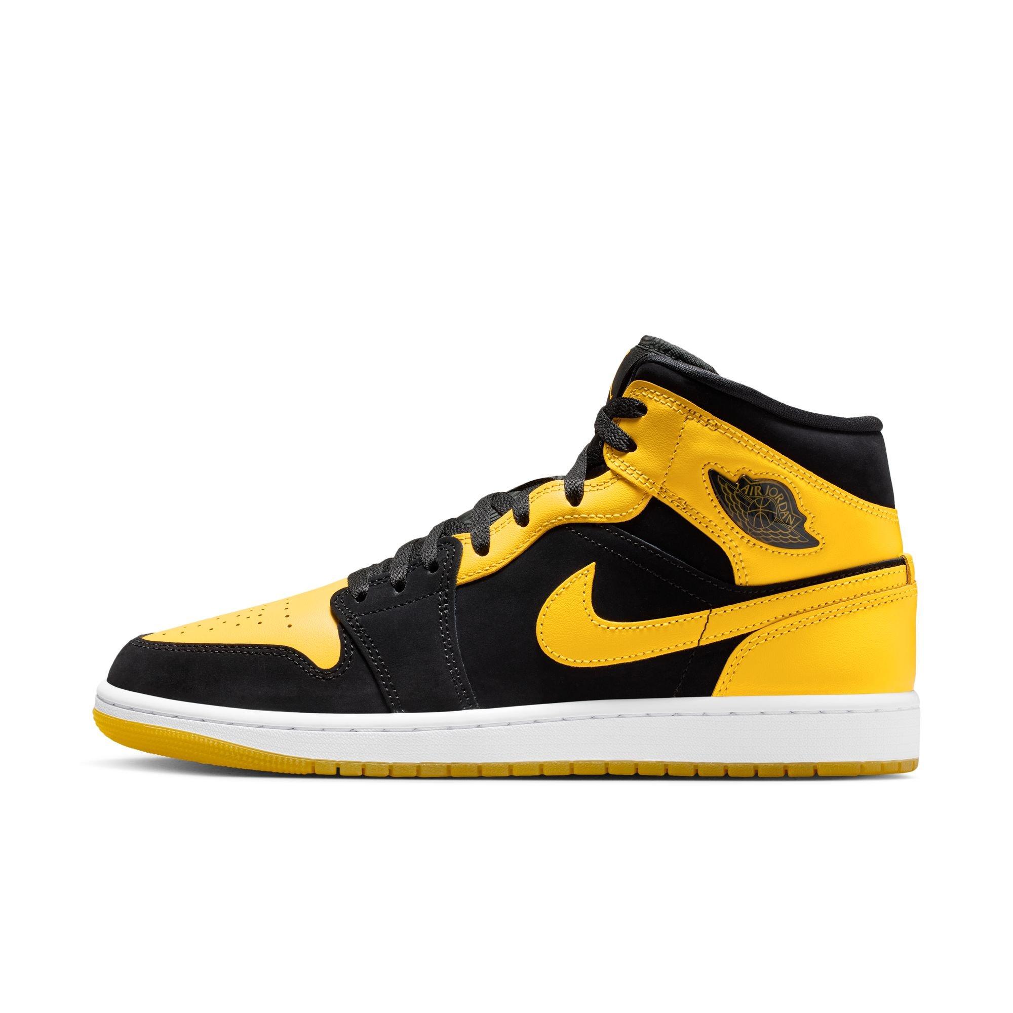 Jordan 1 Mid SE "Black/Varsity Maize/White" Men's Shoe - BLACK/YELLOW Thumbnail View 3