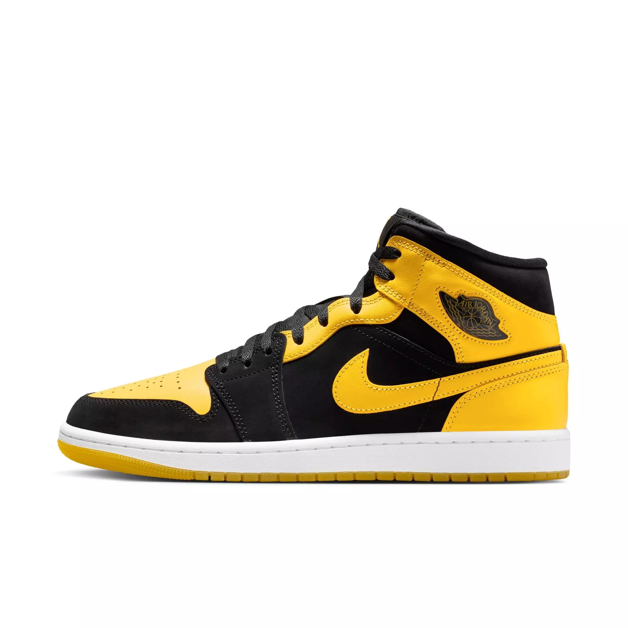 Jordan 1 Mid SE "Black/Varsity Maize/White" Men's Shoe