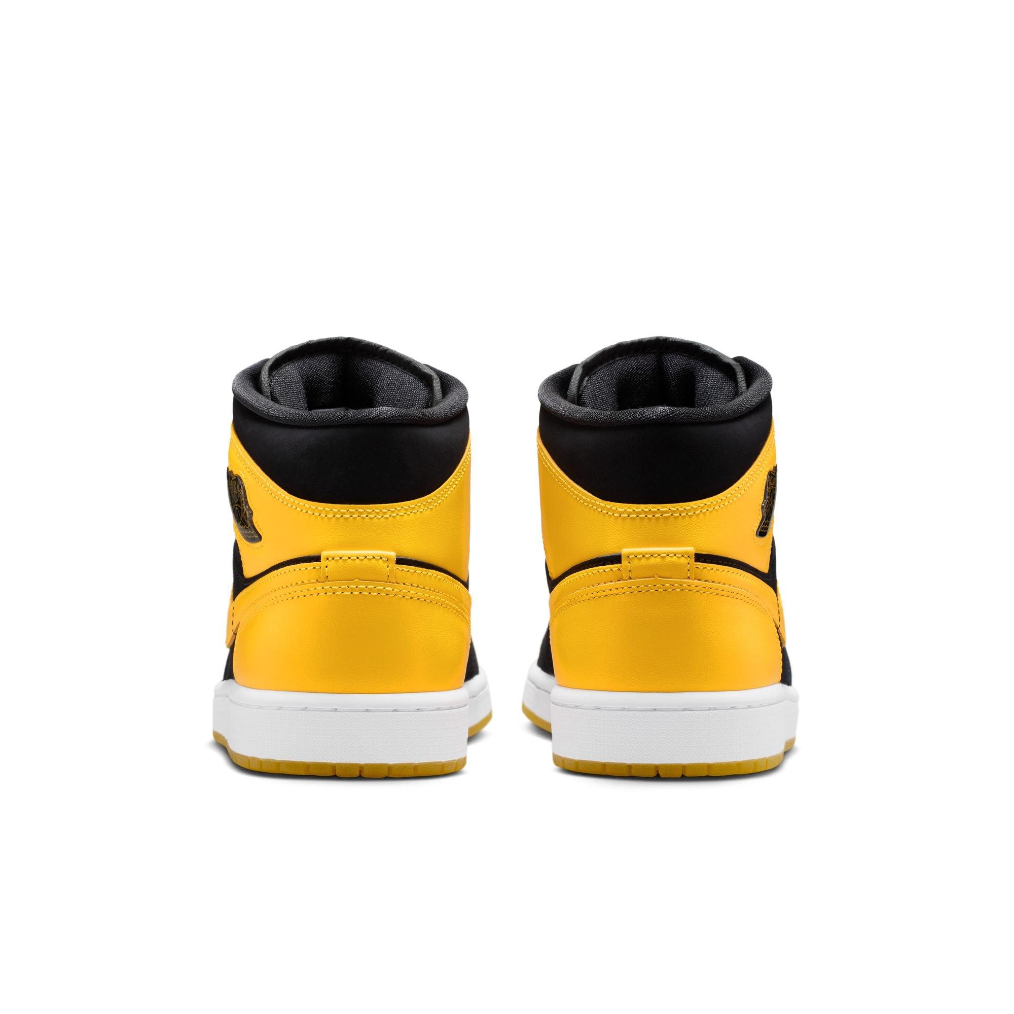 Jordan 1 Mid SE "Black/Varsity Maize/White" Men's Shoe - BLACK/YELLOW Thumbnail View 7