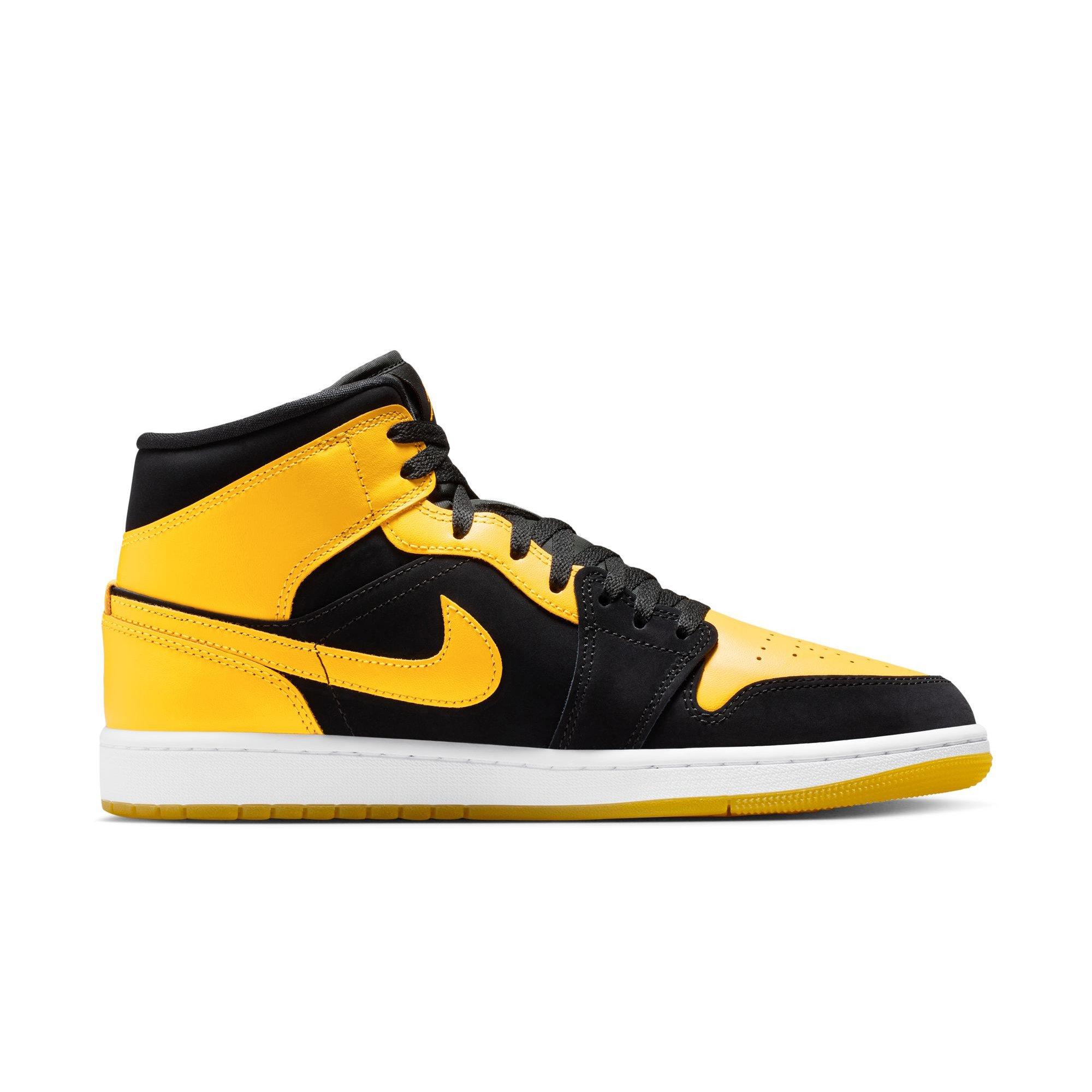 Jordan 1 Mid SE "Black/Varsity Maize/White" Men's Shoe - BLACK/YELLOW Thumbnail View 2