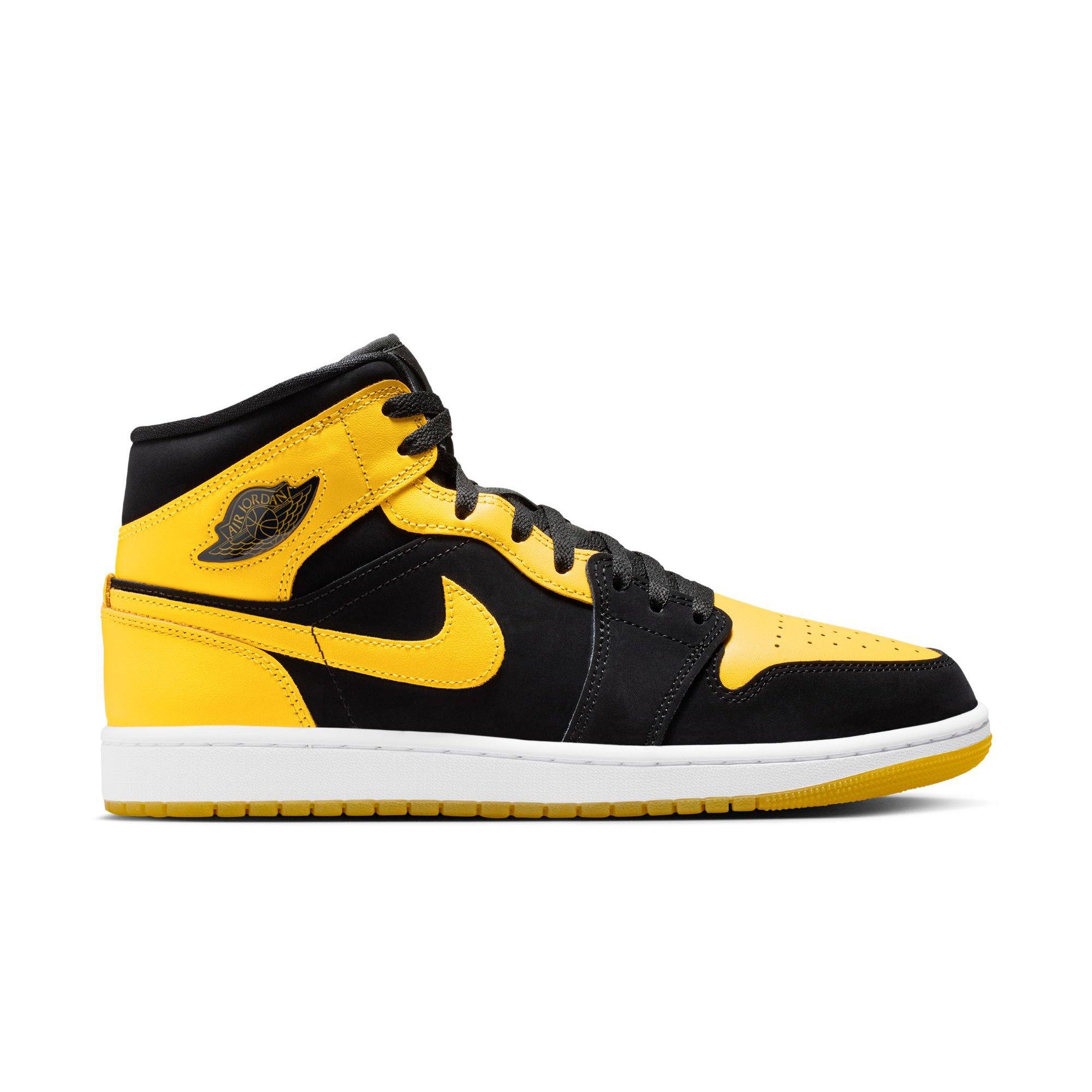 Jordan 1 Mid SE "Black/Varsity Maize/White" Men's Shoe
