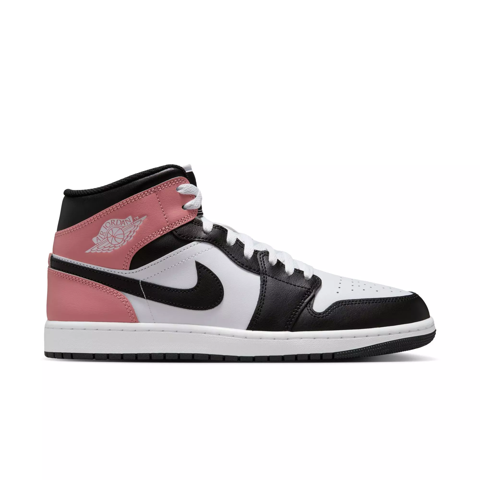 Jordan 1 Mid "White/Black/Rust Pink" Men's Shoe - WHITE/BLACK/PINK