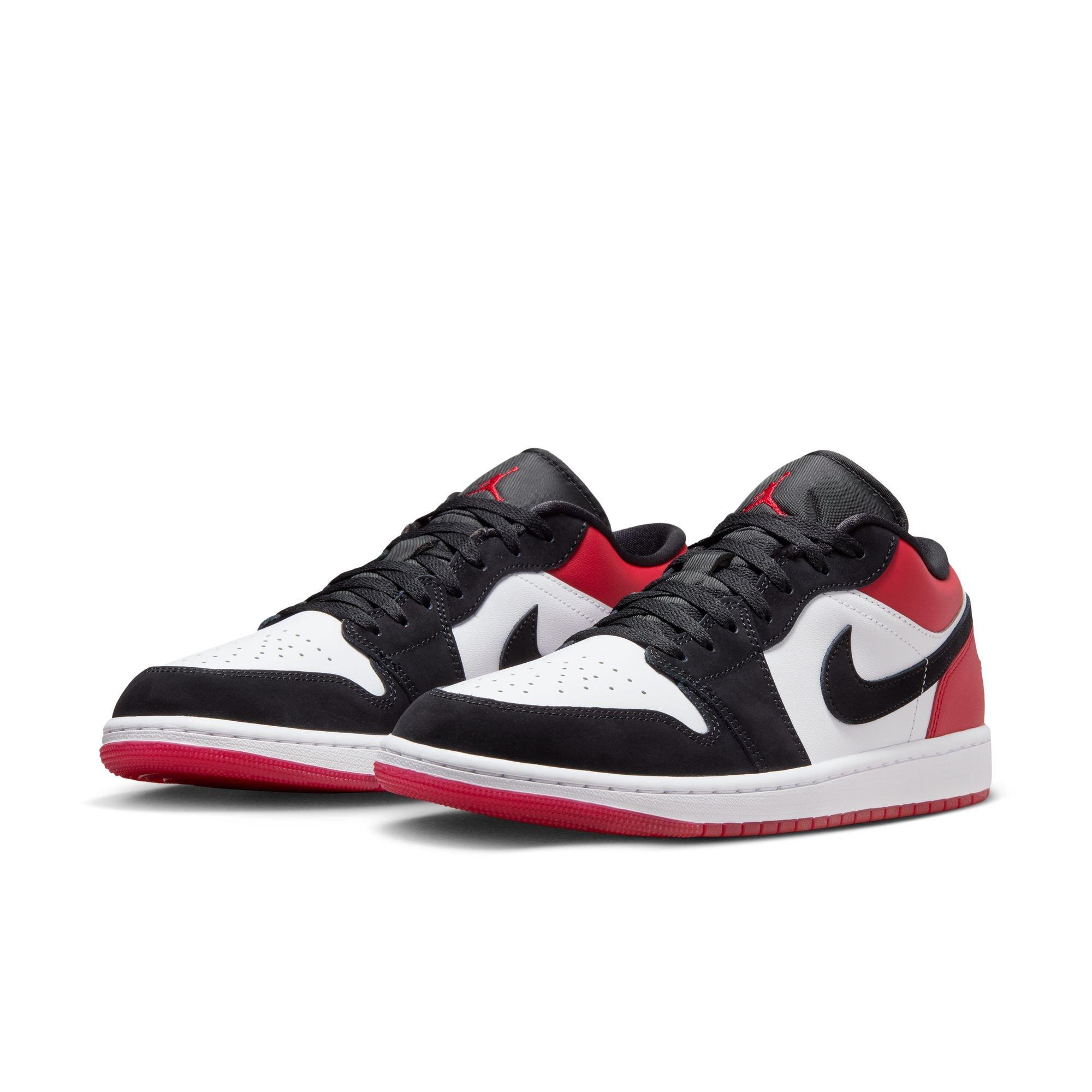 Men Air Jordan 1 Low Sneakers 10 White/Black-Varsity Red-White AIR JORDAN 1 LOW WHITE / GYM RED-BLACK MEN 10 BRAND... | Depop main image 2