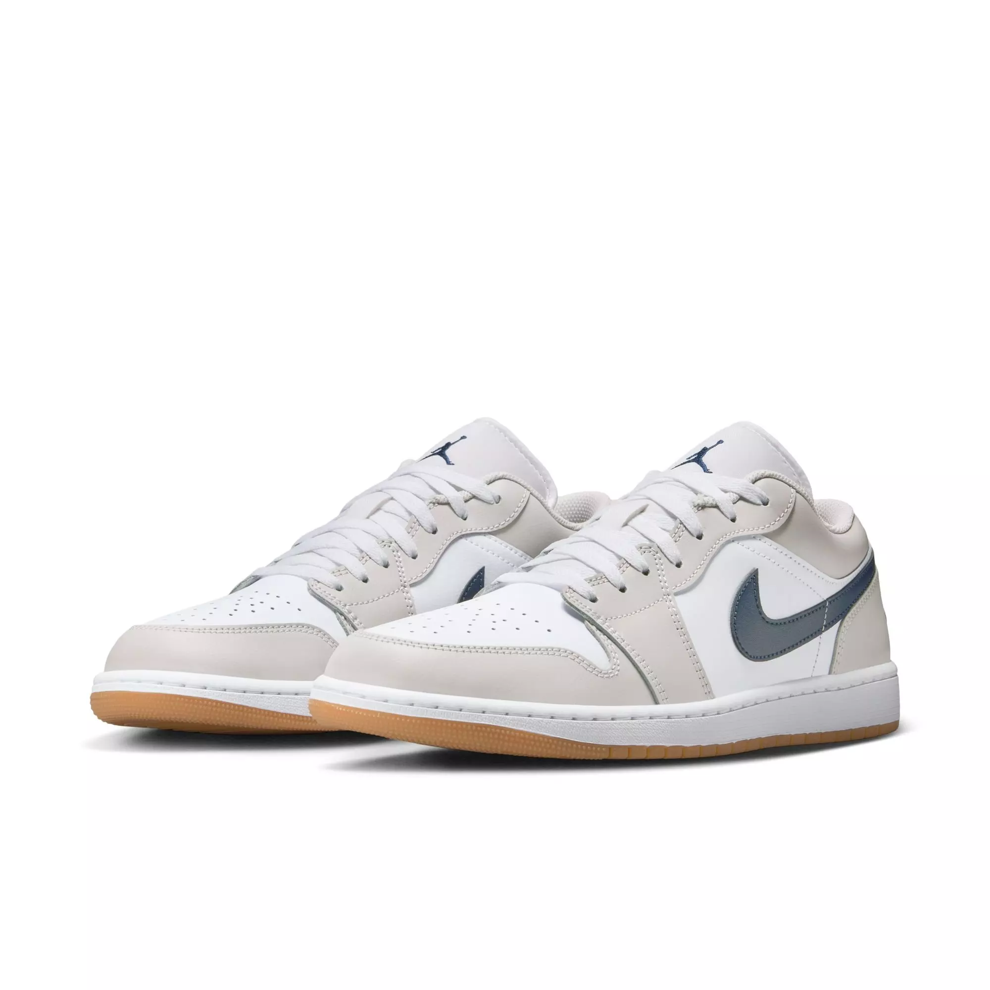 Jordan 1 Low "White/Midnight Navy/Neutral Grey" Men's Shoe - WHITE/NAVY