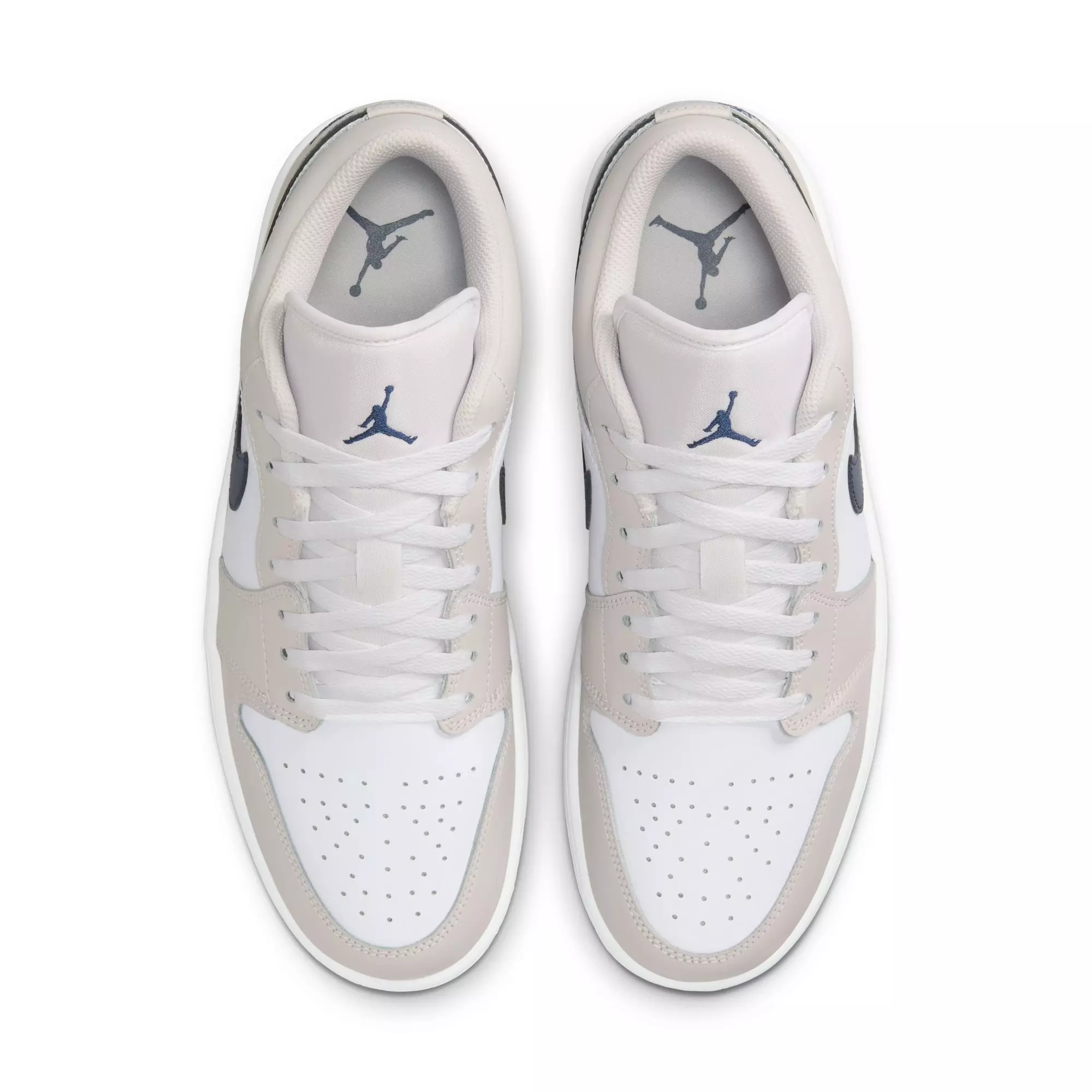 Jordan 1 Low "White/Midnight Navy/Neutral Grey" Men's Shoe - WHITE/NAVY