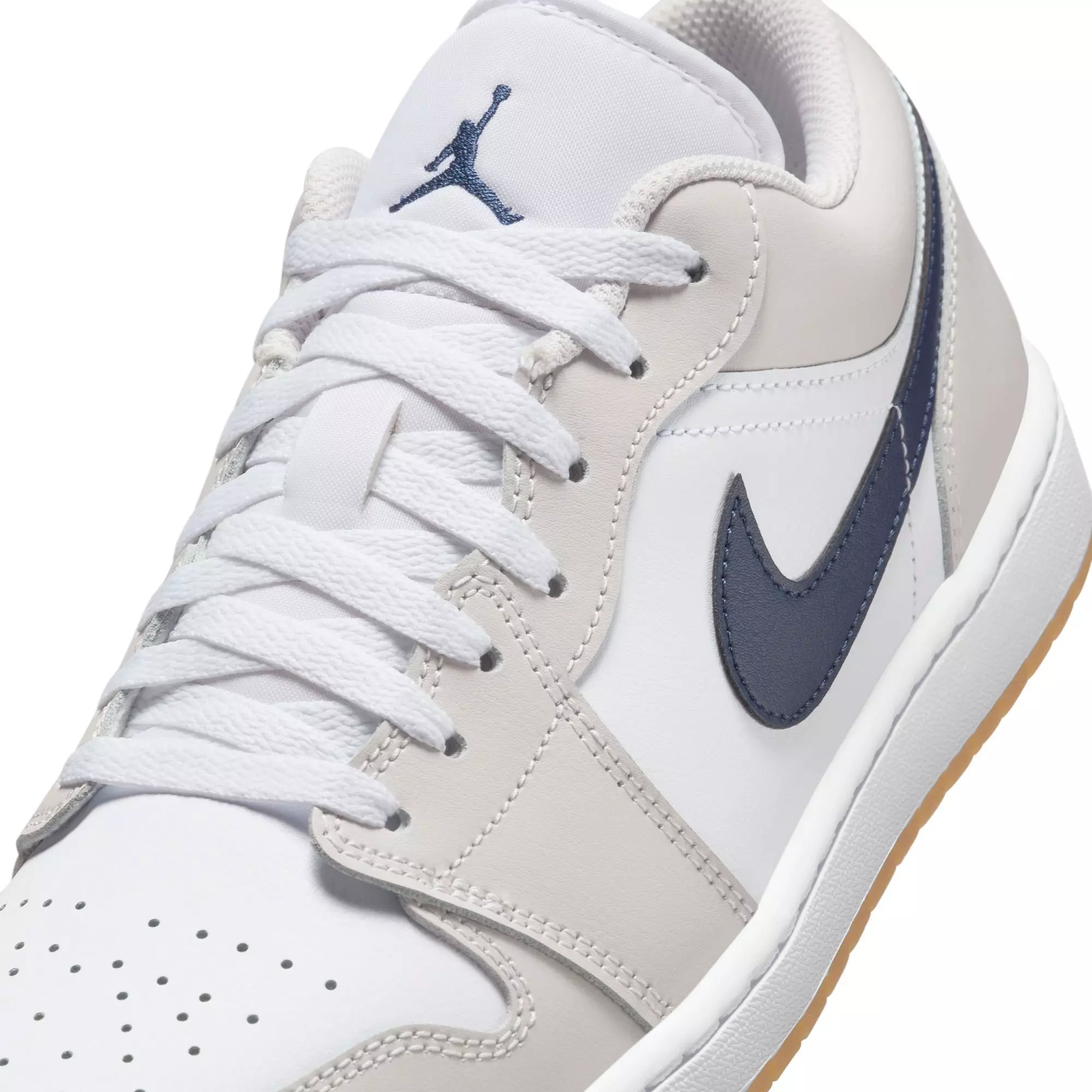 Jordan 1 Low "White/Midnight Navy/Neutral Grey" Men's Shoe - WHITE/NAVY