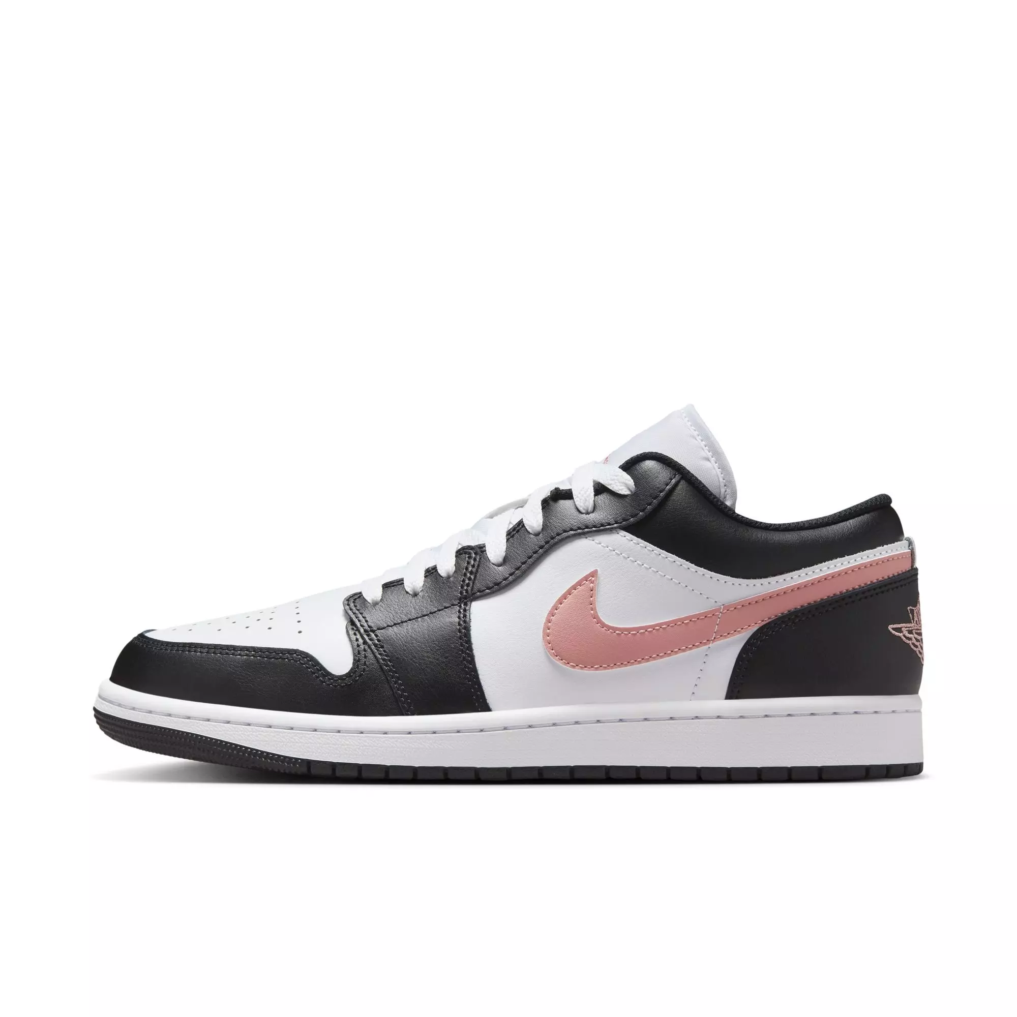 Jordan 1 Low "White/Rust Pink/Black" Men's Shoe - WHITE/PINK/BLACK