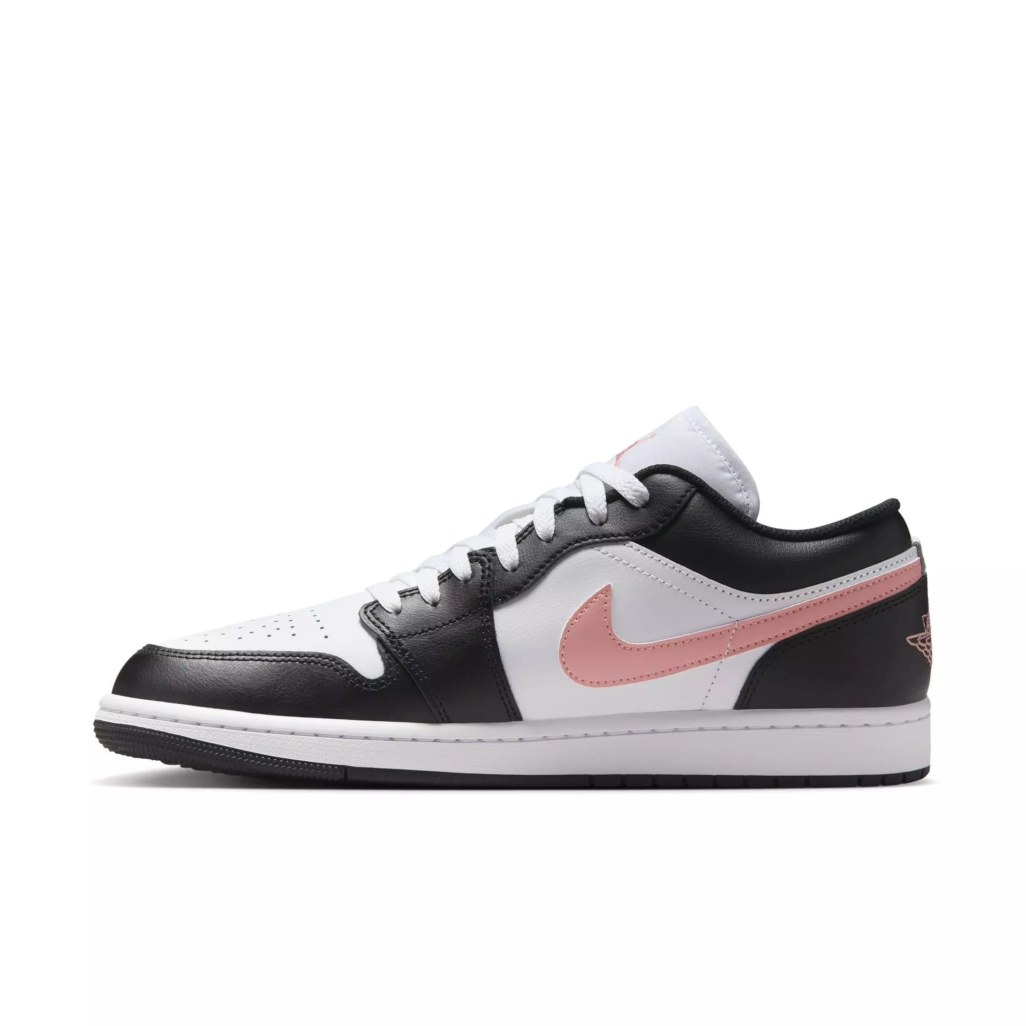 Jordan 1 Low "White/Rust Pink/Black" Men's Shoe - WHITE/PINK/BLACK