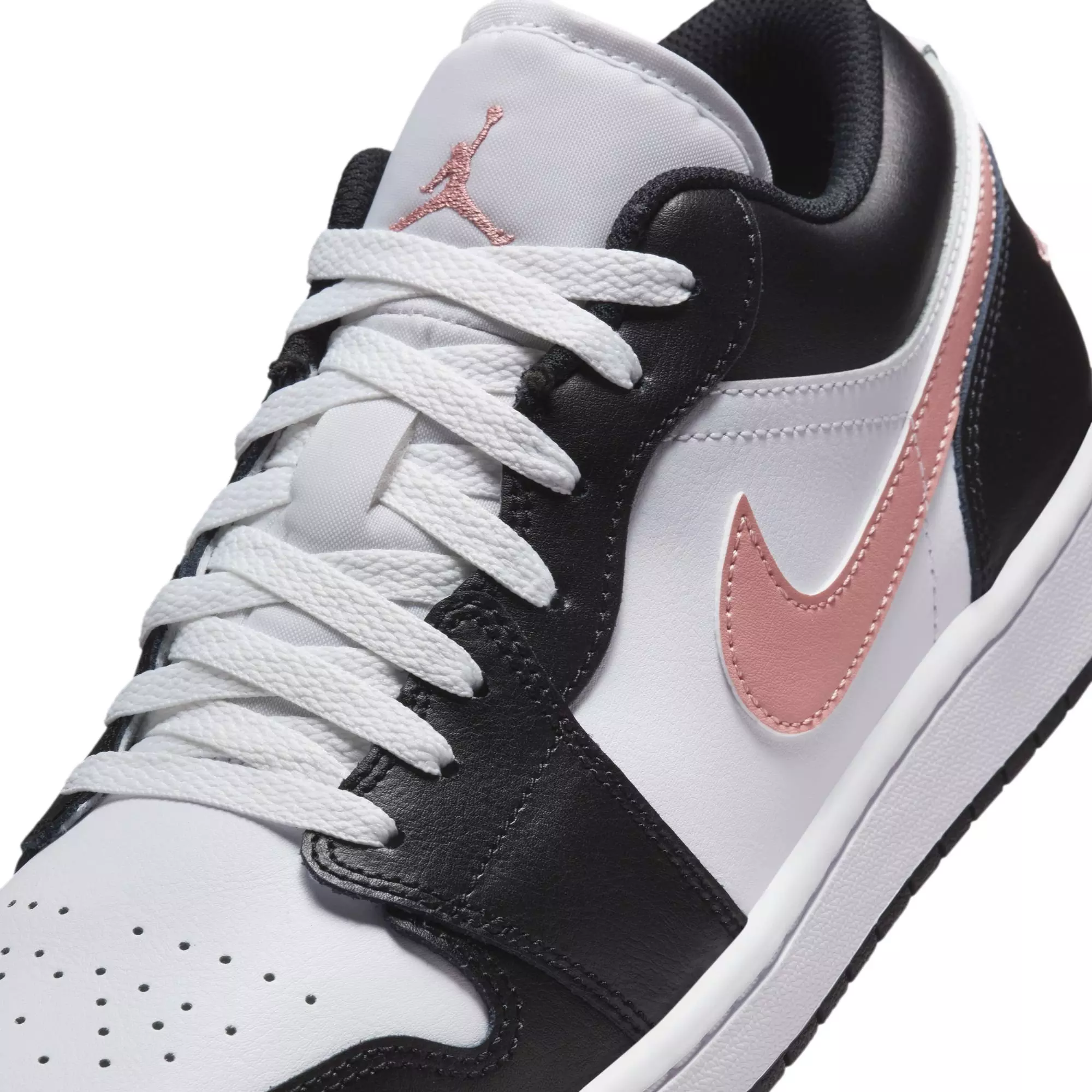 Jordan 1 Low "White/Rust Pink/Black" Men's Shoe - WHITE/PINK/BLACK