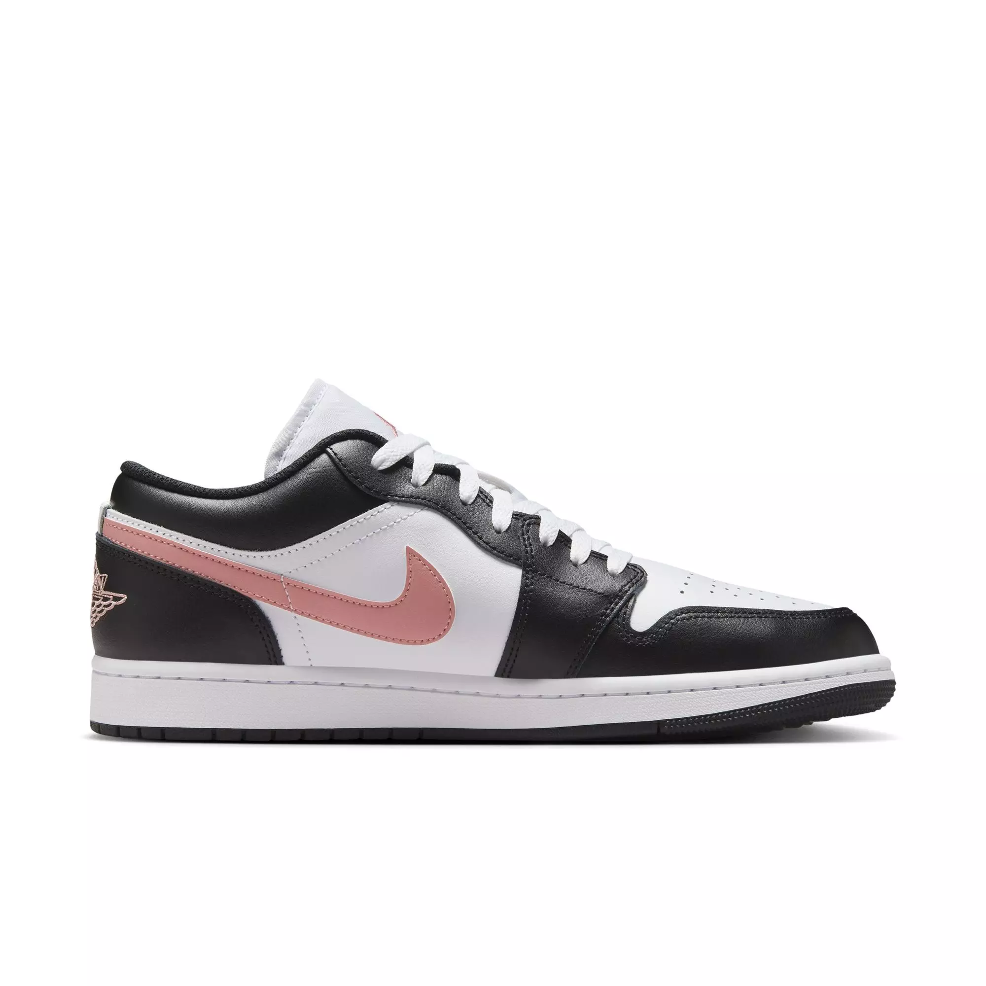 Jordan 1 Low "White/Rust Pink/Black" Men's Shoe - WHITE/PINK/BLACK