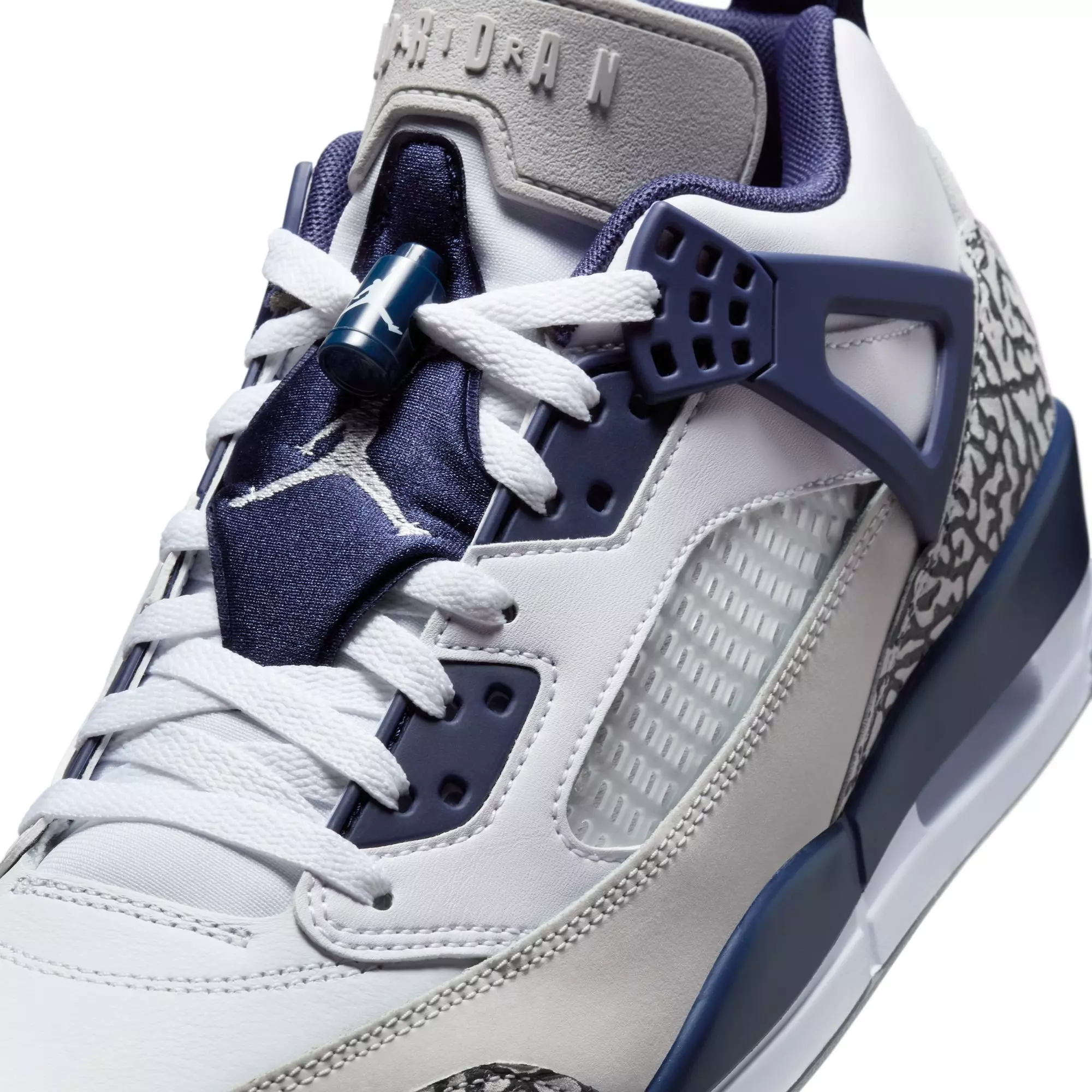 Jordan Spizike Low "White/Midnight Navy/Neutral Grey" Men's Shoe - WHITE/NAVY