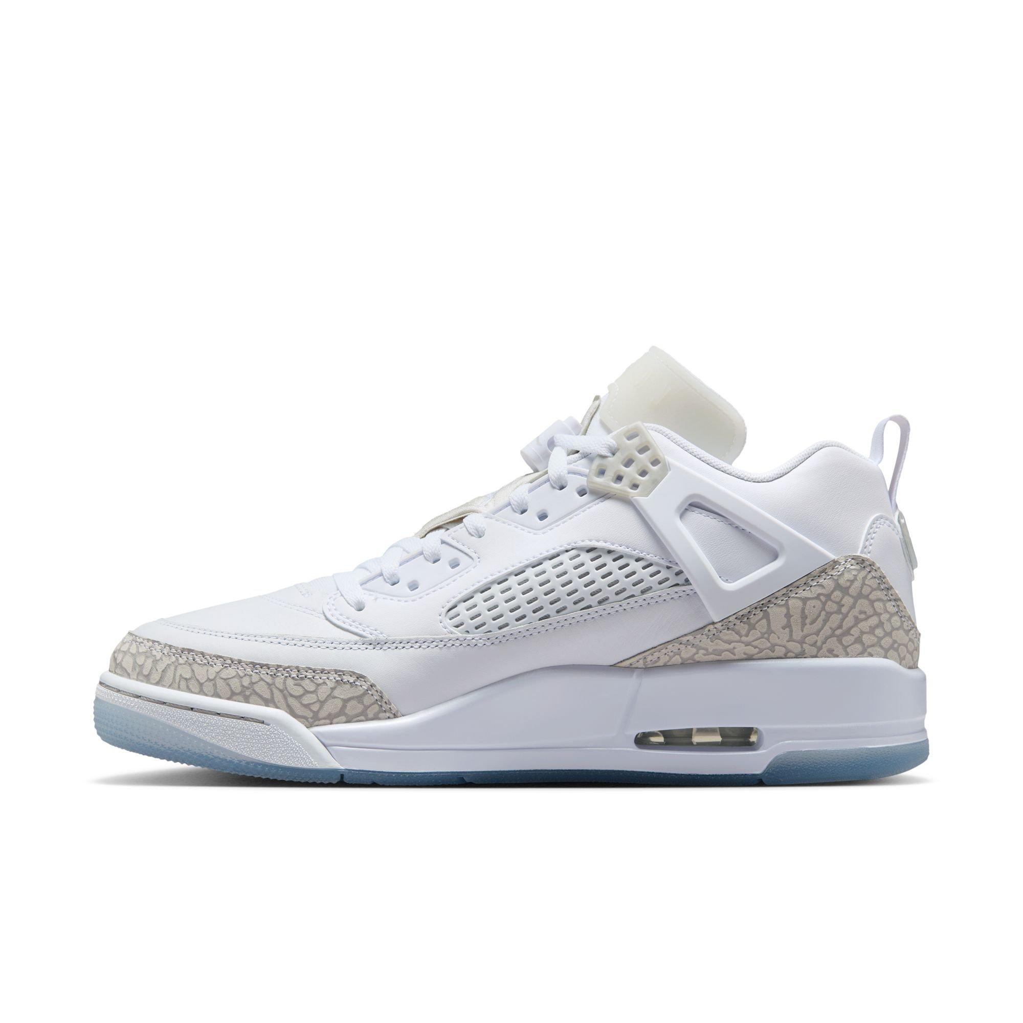 Jordan Spizike Low "White/Neutral Grey/Metallic Silver" Men's Shoe - WHITE/SILVER Thumbnail View 4