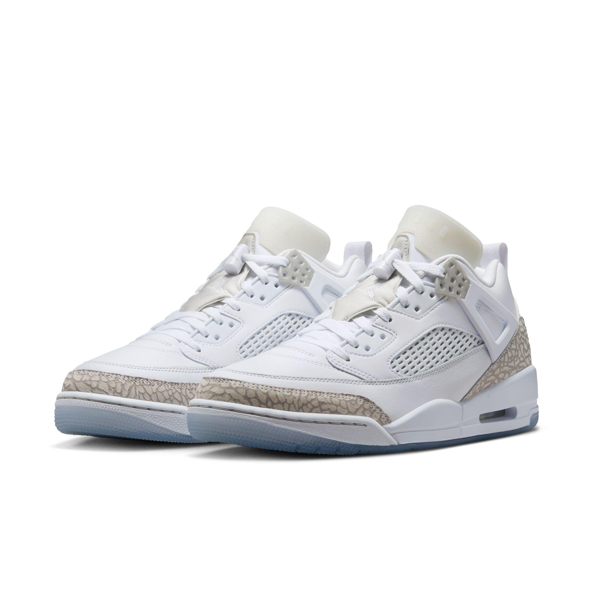 Jordan Spizike Low "White/Neutral Grey/Metallic Silver" Men's Shoe - WHITE/SILVER Thumbnail View 5