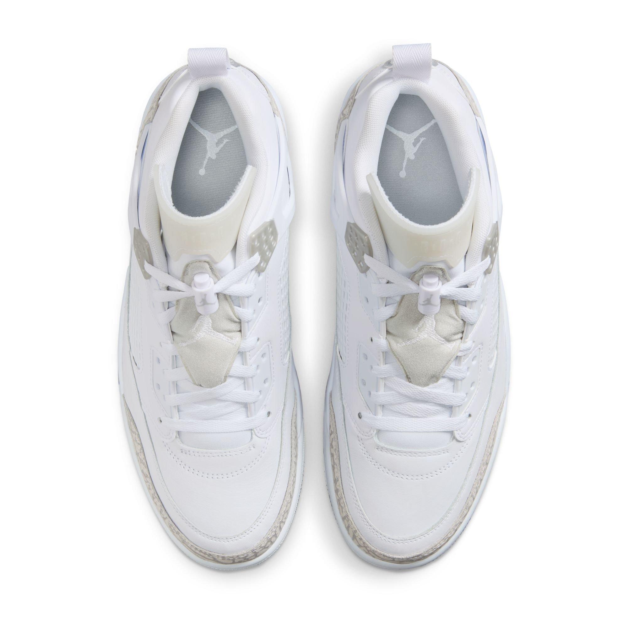 Jordan Spizike Low "White/Neutral Grey/Metallic Silver" Men's Shoe - WHITE/SILVER Thumbnail View 6