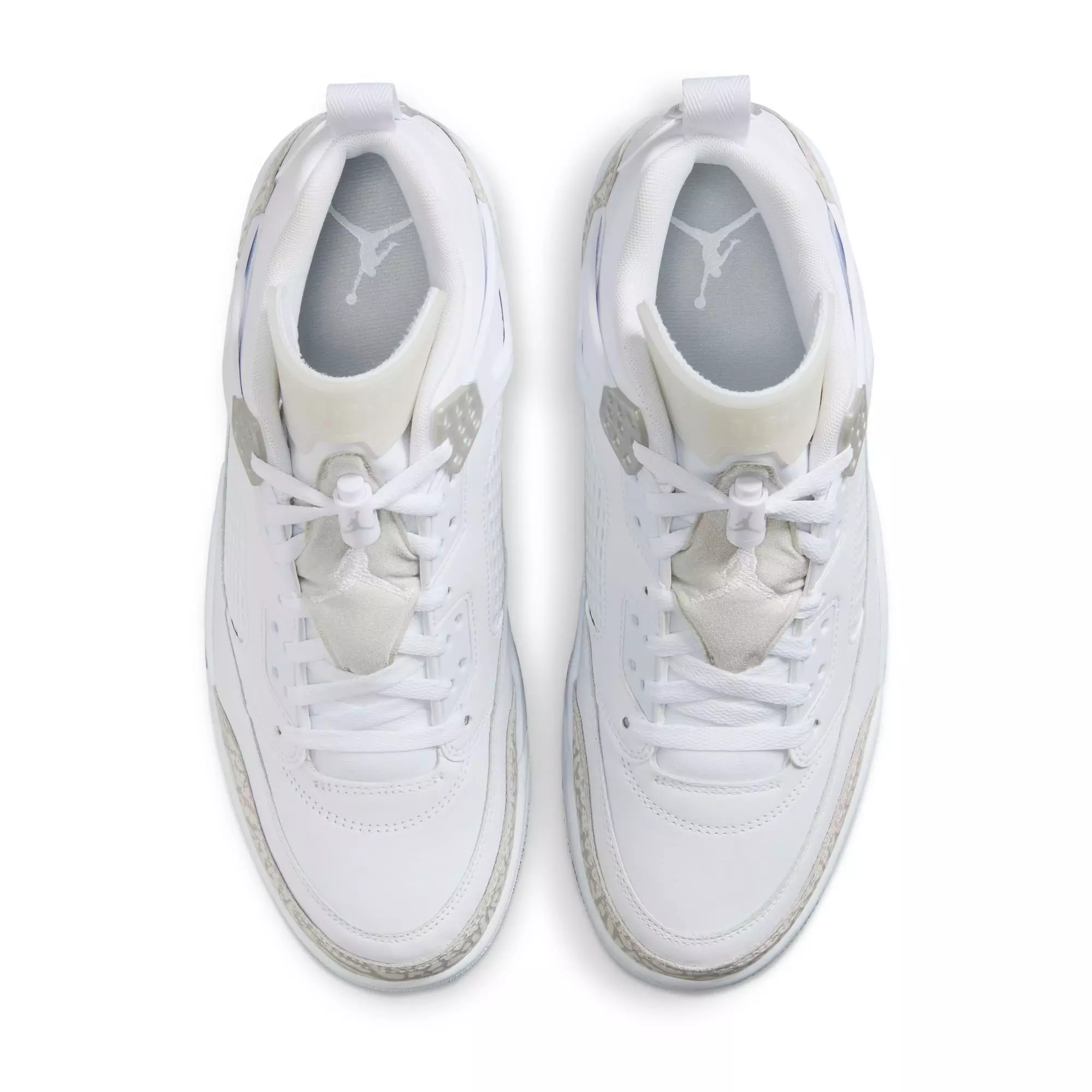 Jordan Spizike Low "White/Neutral Grey/Metallic Silver" Men's Shoe - WHITE/SILVER