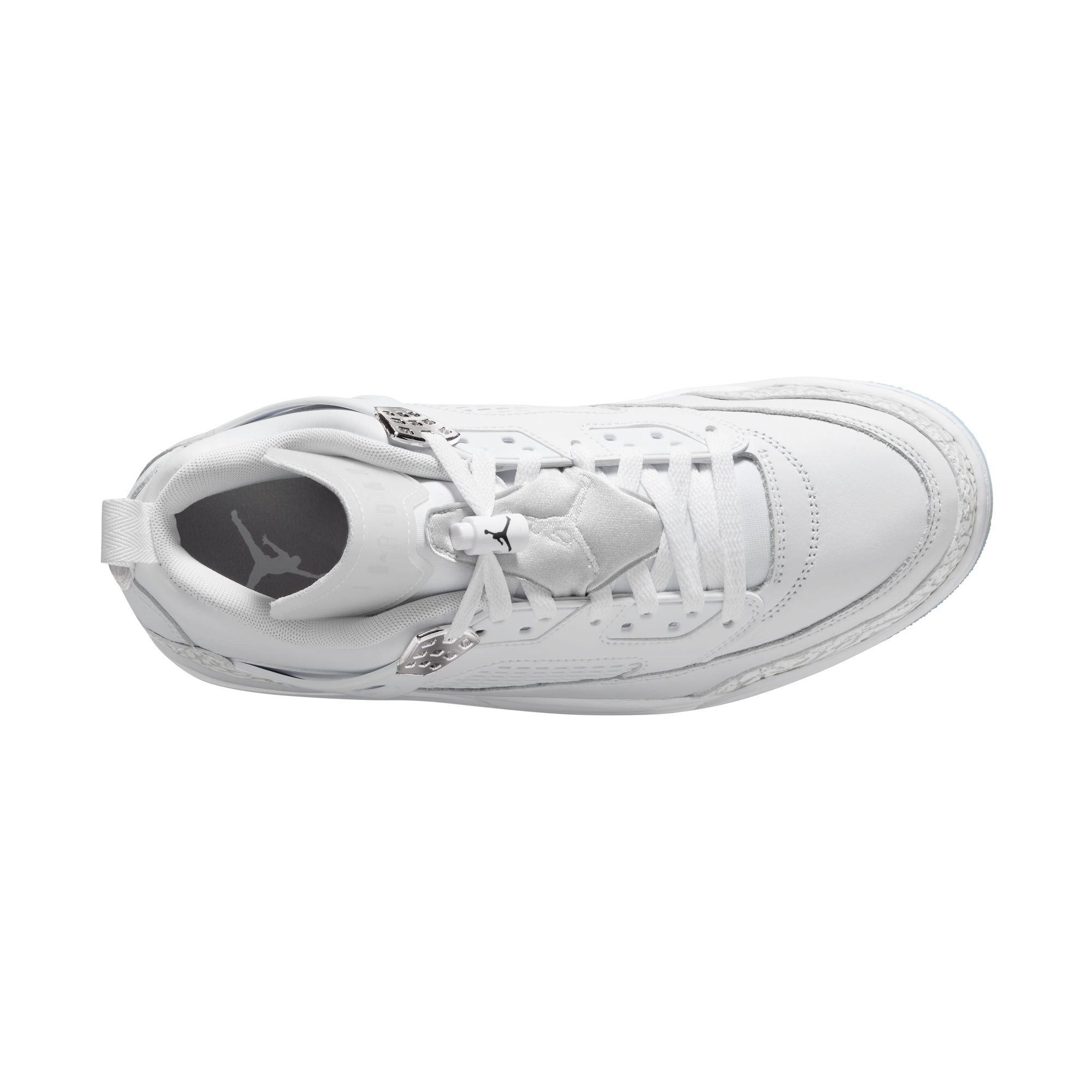 Jordan Spizike Low "White/Neutral Grey/Metallic Silver" Men's Shoe - WHITE/SILVER Thumbnail View 7