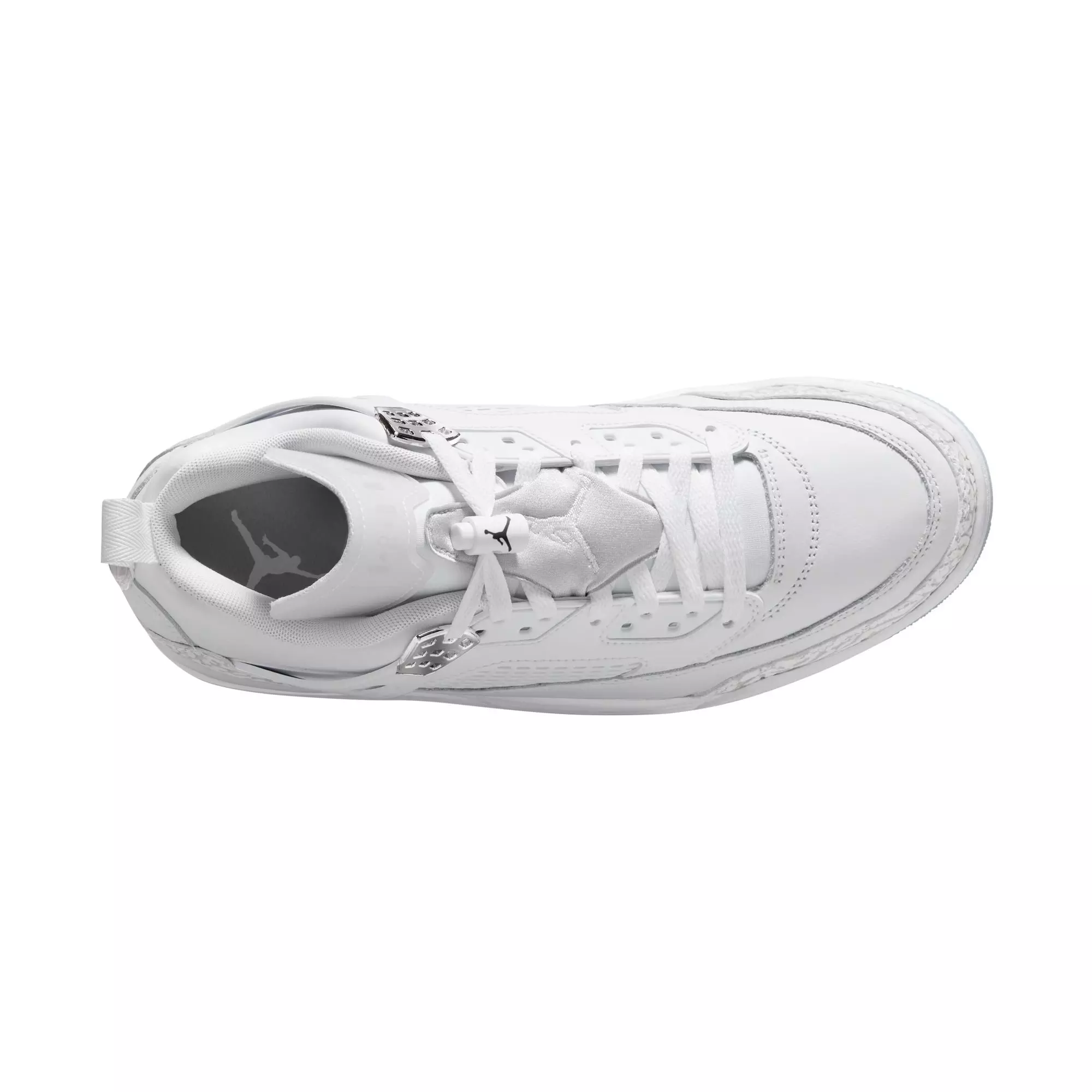 Jordan Spizike Low "White/Neutral Grey/Metallic Silver" Men's Shoe - WHITE/SILVER