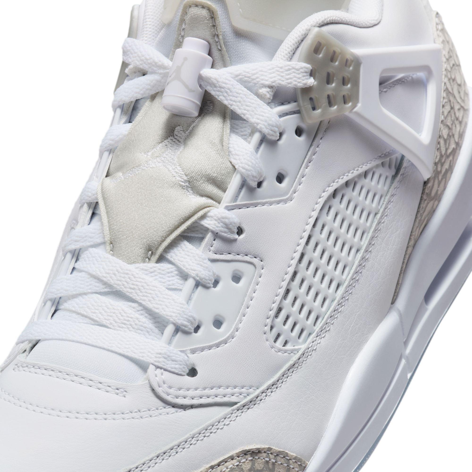 Jordan Spizike Low "White/Neutral Grey/Metallic Silver" Men's Shoe - WHITE/SILVER Thumbnail View 9