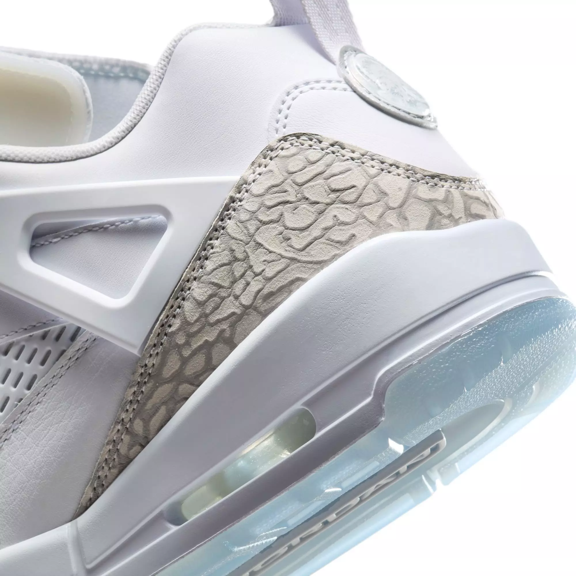 Jordan Spizike Low "White/Neutral Grey/Metallic Silver" Men's Shoe - WHITE/SILVER