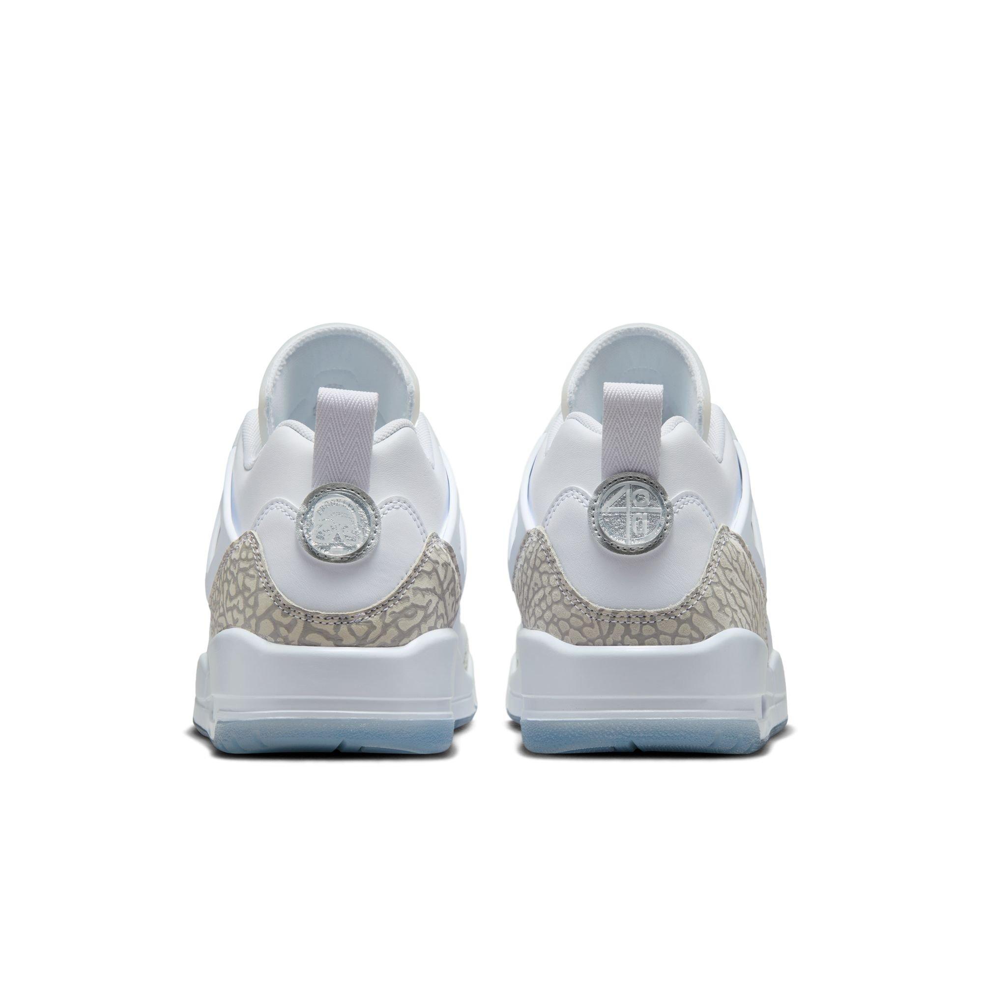 Jordan Spizike Low "White/Neutral Grey/Metallic Silver" Men's Shoe - WHITE/SILVER Thumbnail View 11