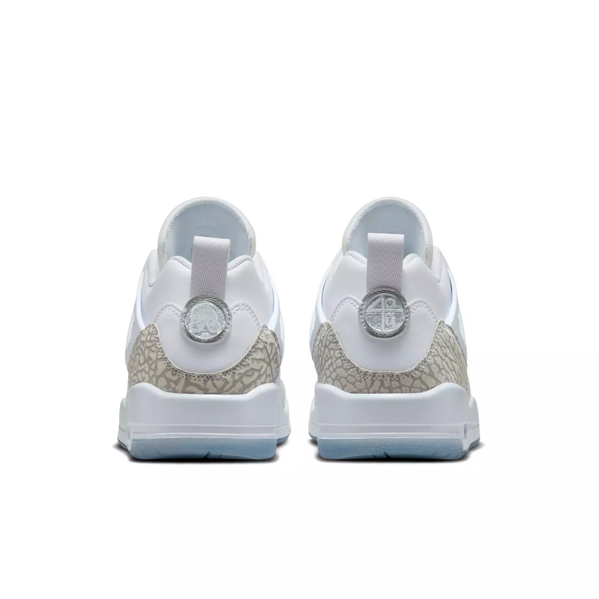 Jordan Spizike Low "White/Neutral Grey/Metallic Silver" Men's Shoe - WHITE/SILVER
